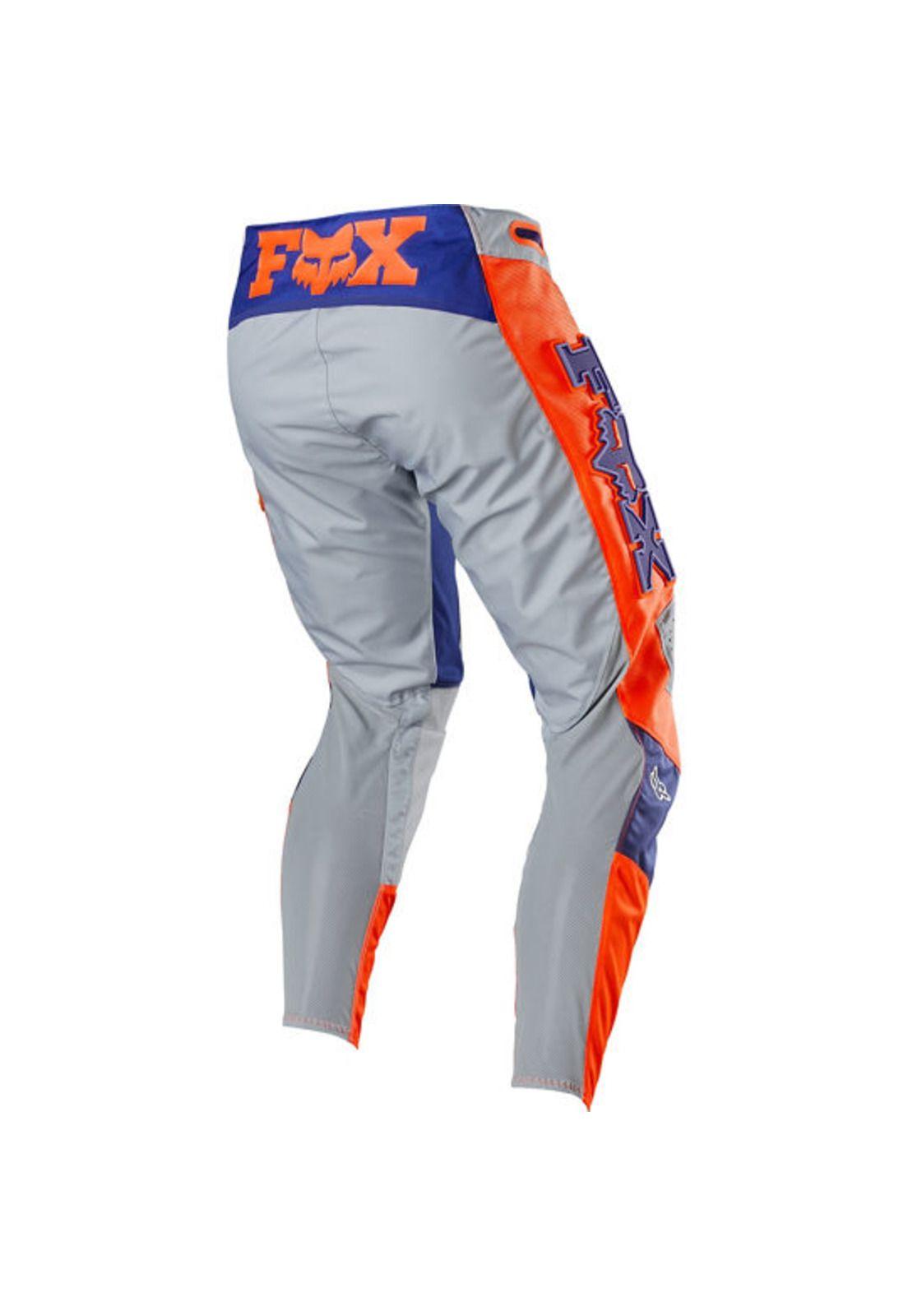 Pantalon Moto 360 Linc Gris/Naranjo Fox-3