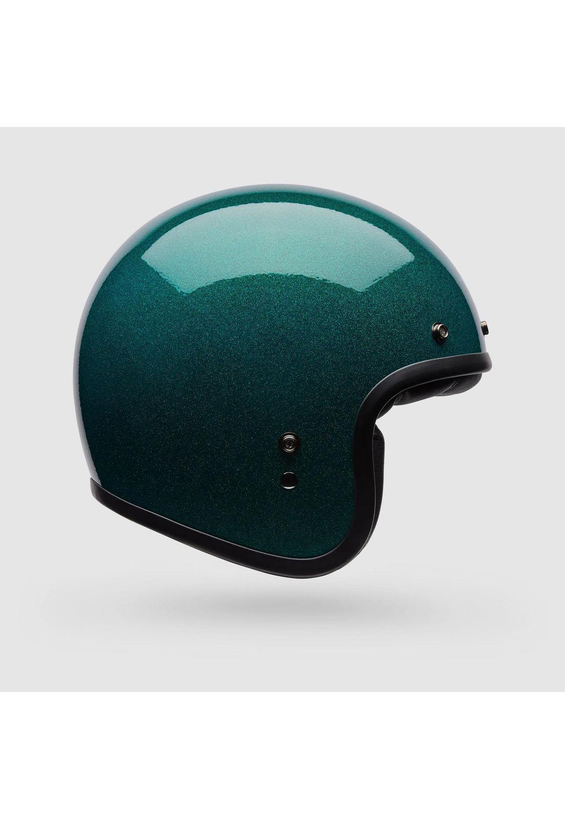 Casco Moto Calle Custom 500 Flake Verde Bell-0
