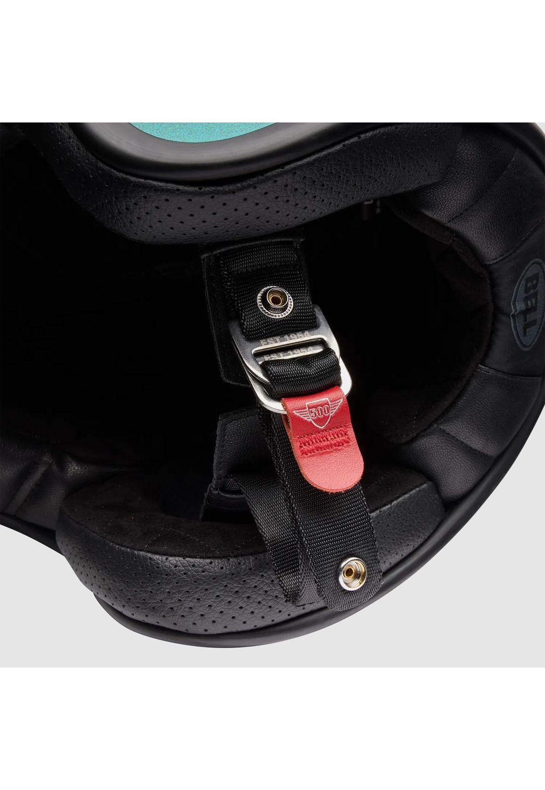 Casco Moto Calle Custom 500 Flake Verde Bell-3