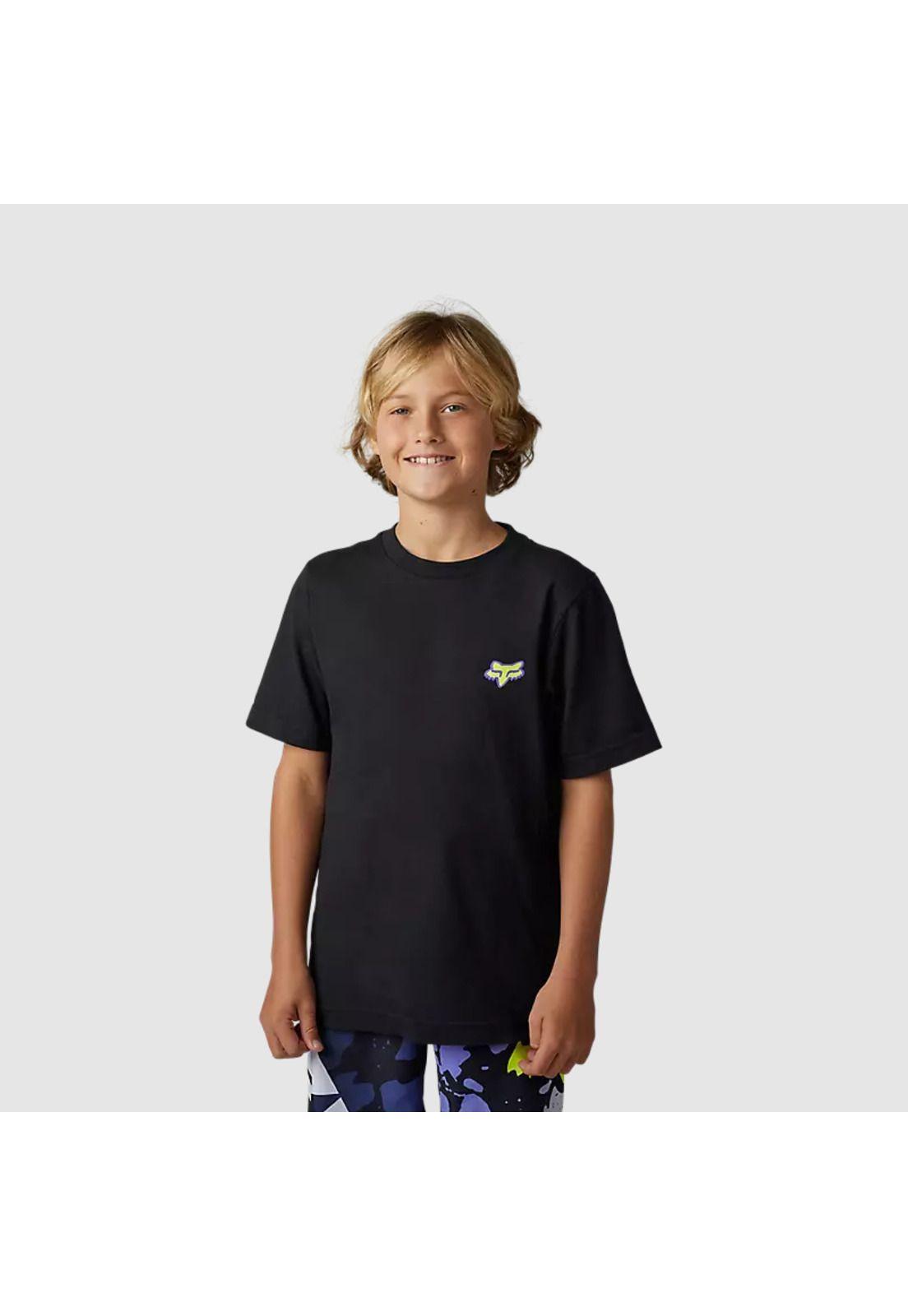 Polera Lifestyle Niño Morphic Negro Fox-0