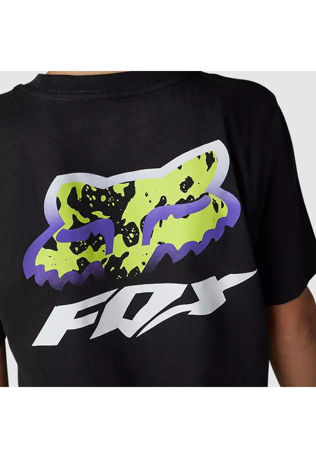 Polera Lifestyle Niño Morphic Negro Fox-2