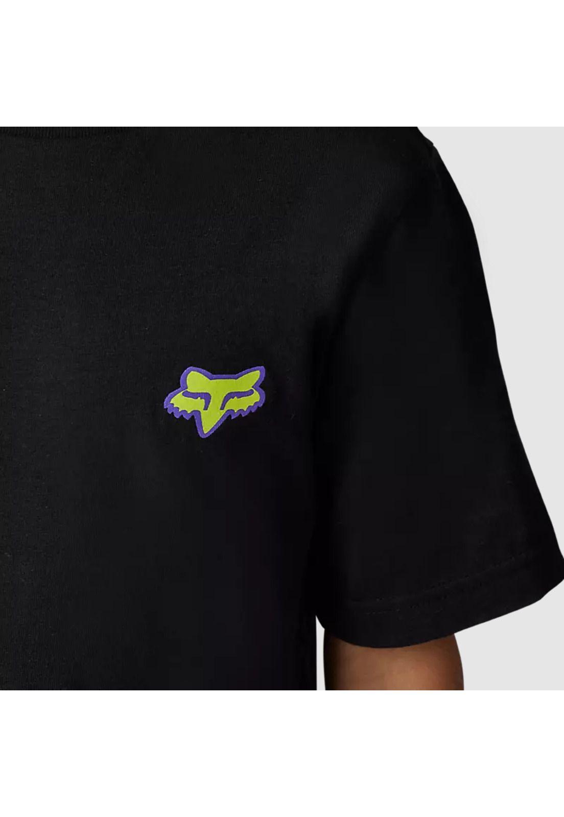 Polera Lifestyle Niño Morphic Negro Fox-3
