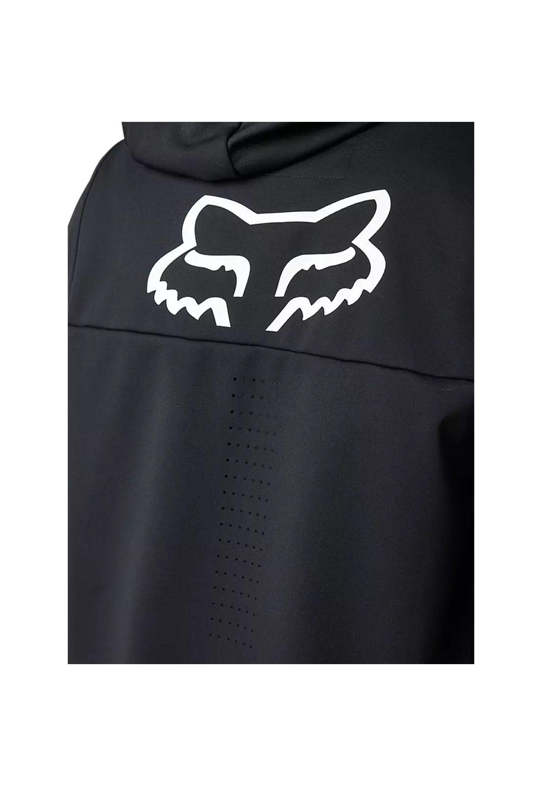 Chaqueta Moto Defend Drive Windblock Zip Negro Fox-3