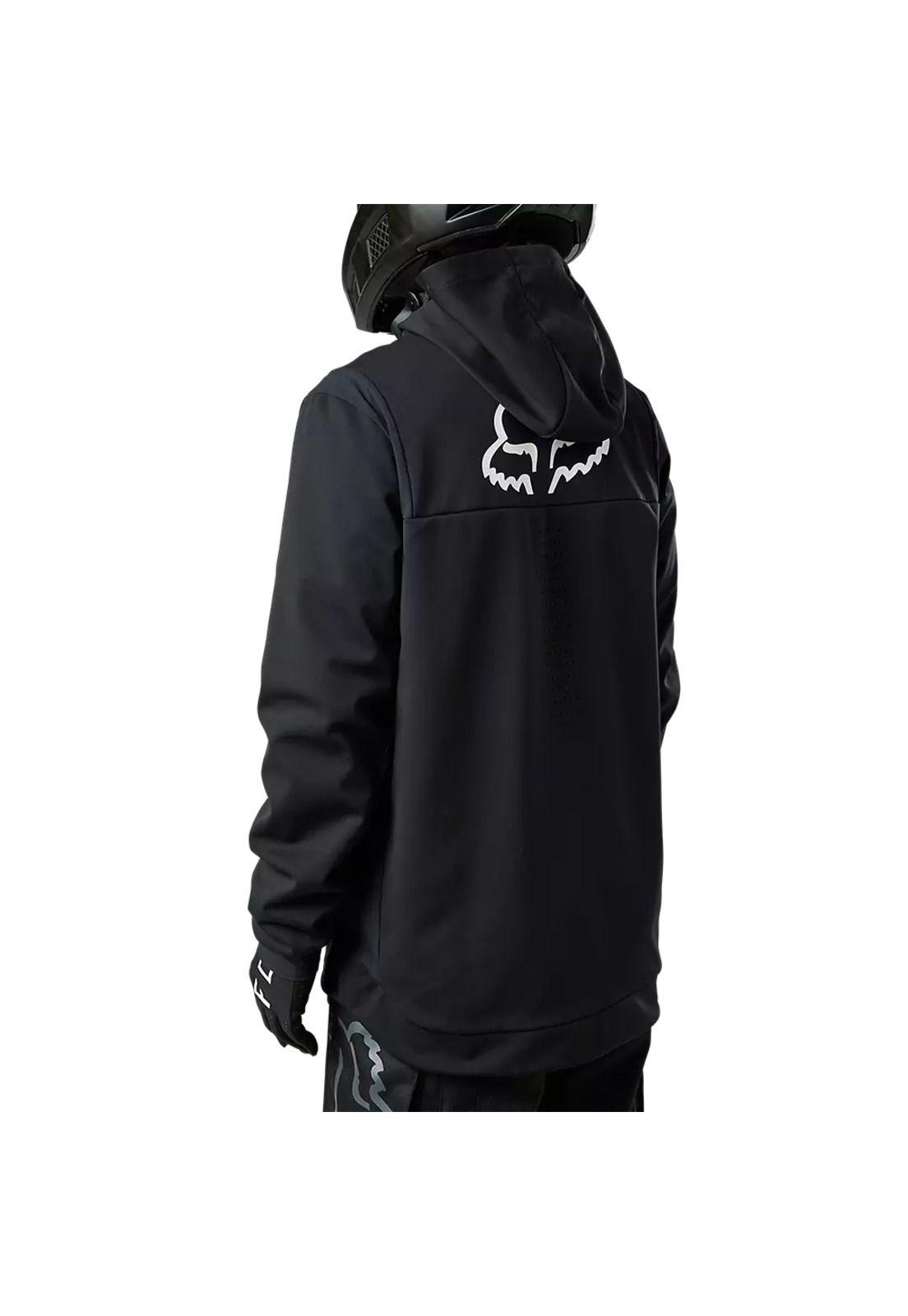 Chaqueta Moto Defend Drive Windblock Zip Negro Fox-7
