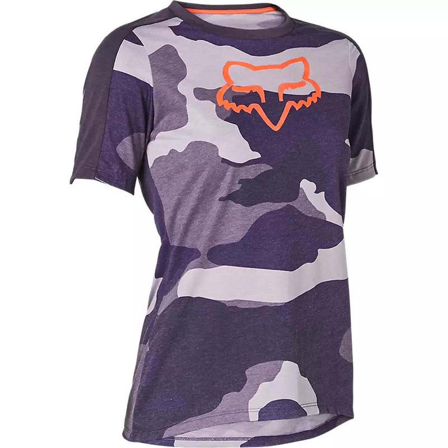Polera Bicicleta Mujer Drirelease Camo Morado Fox-0