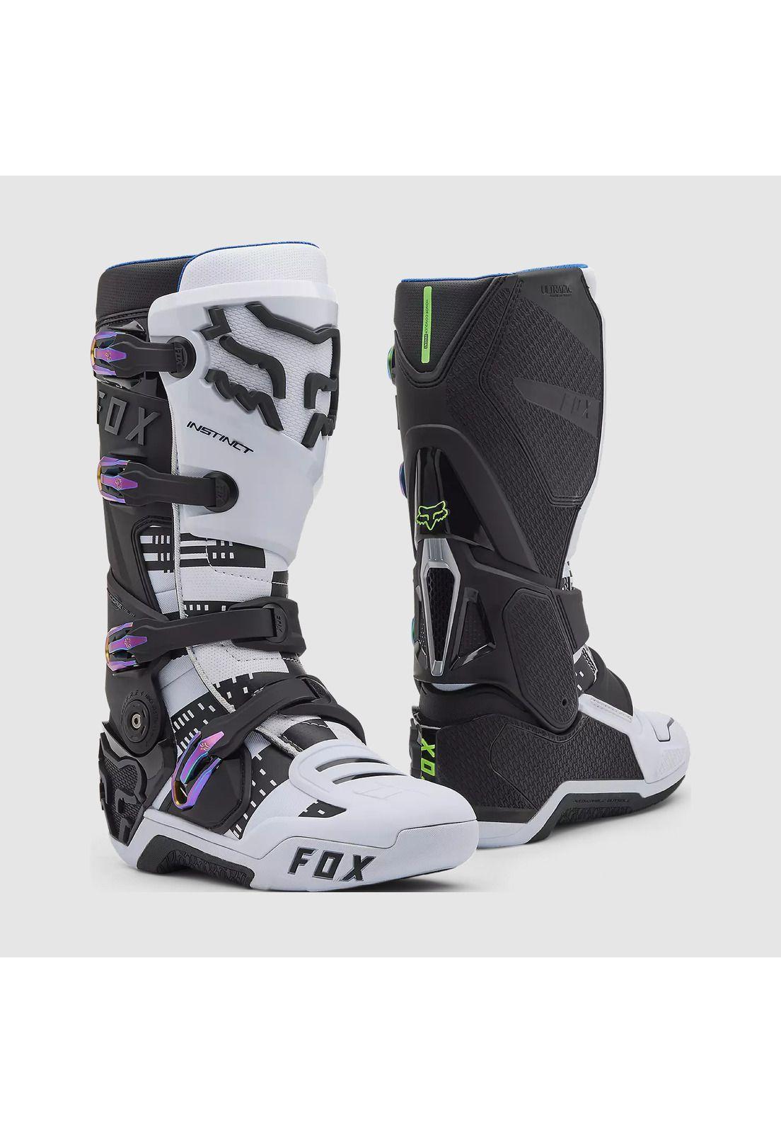 Botas Moto Instinct Edición Limitada 50 Años Negro/Blanco Fox-0