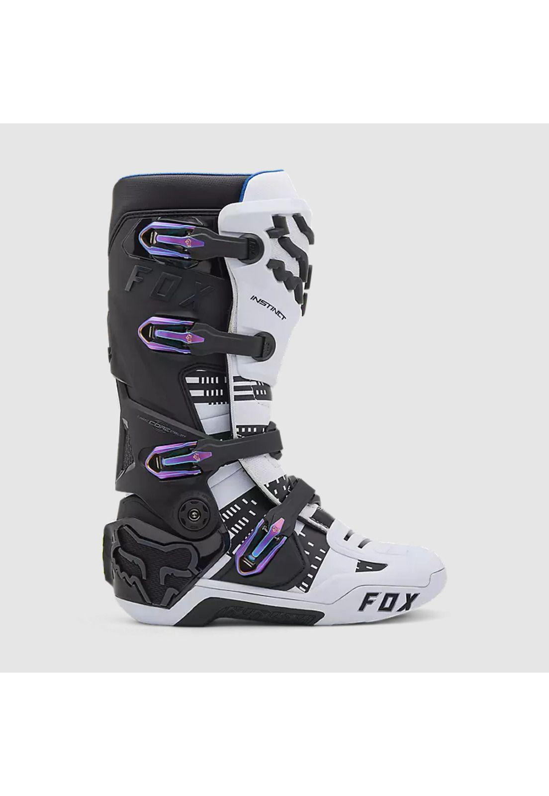 Botas Moto Instinct Edición Limitada 50 Años Negro/Blanco Fox-1