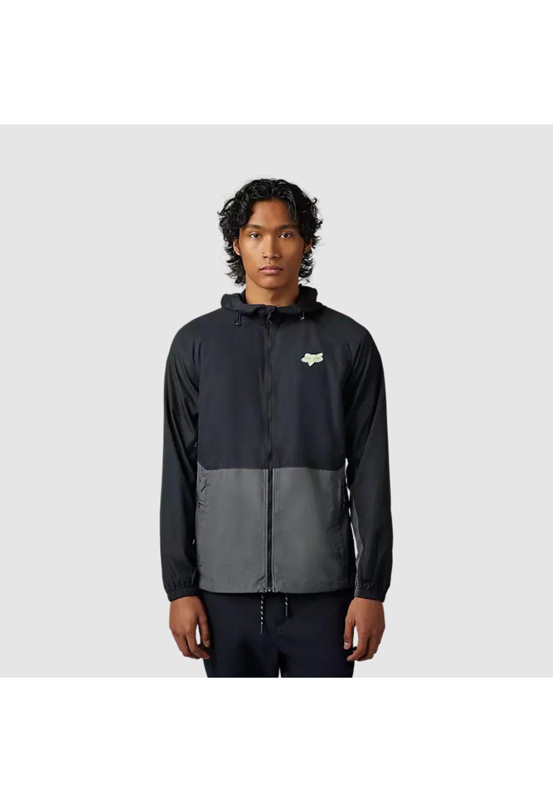 Chaqueta Cortavientos Lifestyle Title Sponsor Negro/Gris Fox-0