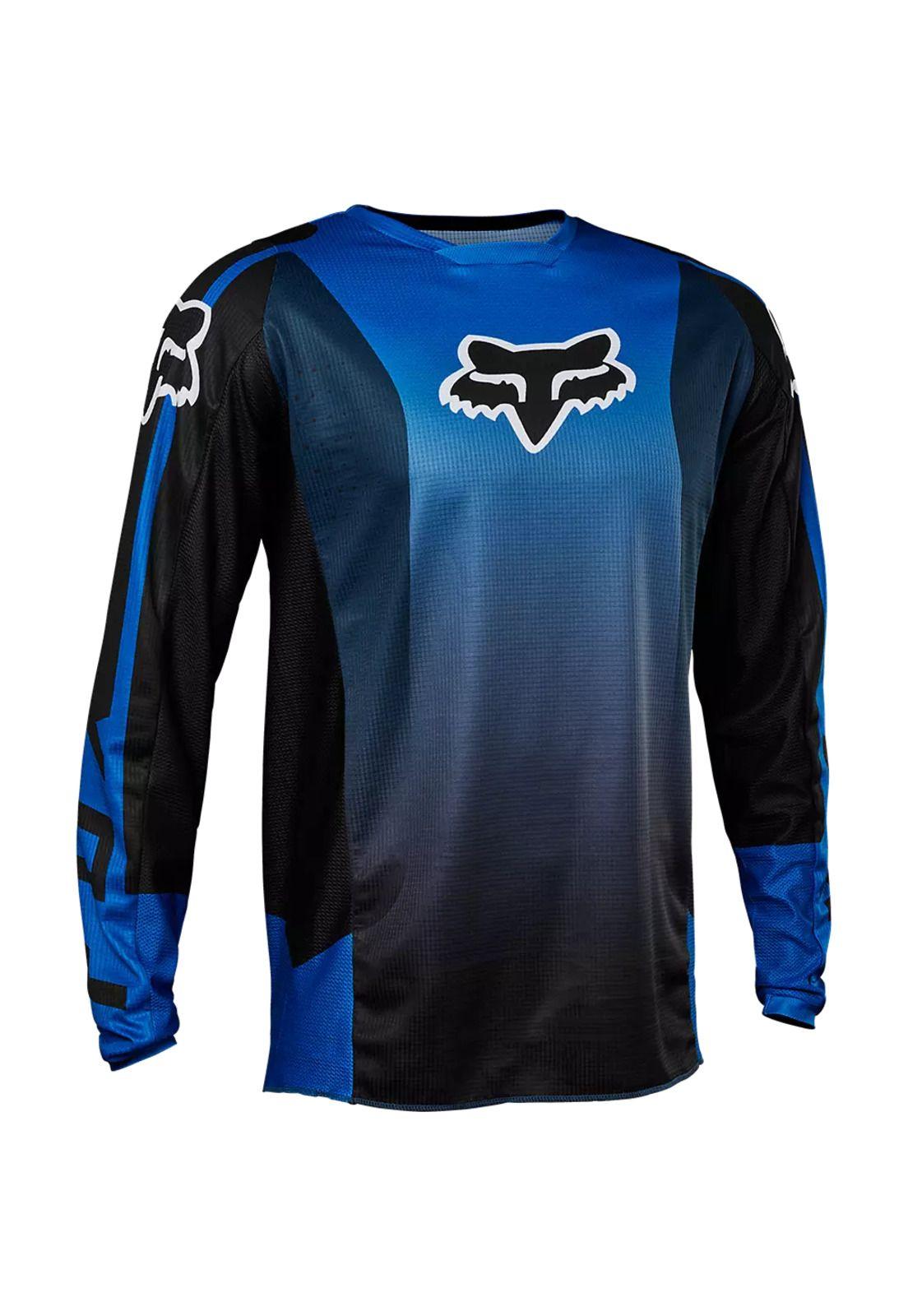 Polera Moto 180 Leed Azul/Negro Fox-0
