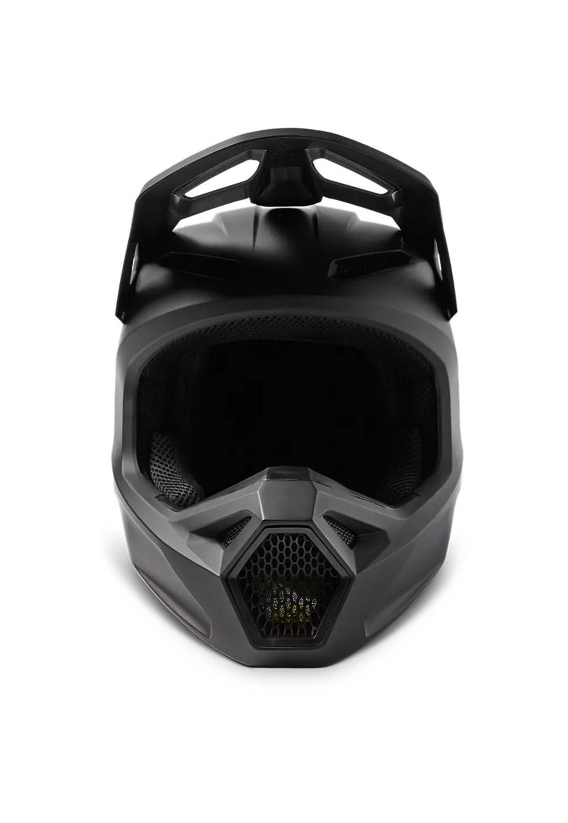 Casco Moto V1 Solid Negro Mate Fox-4