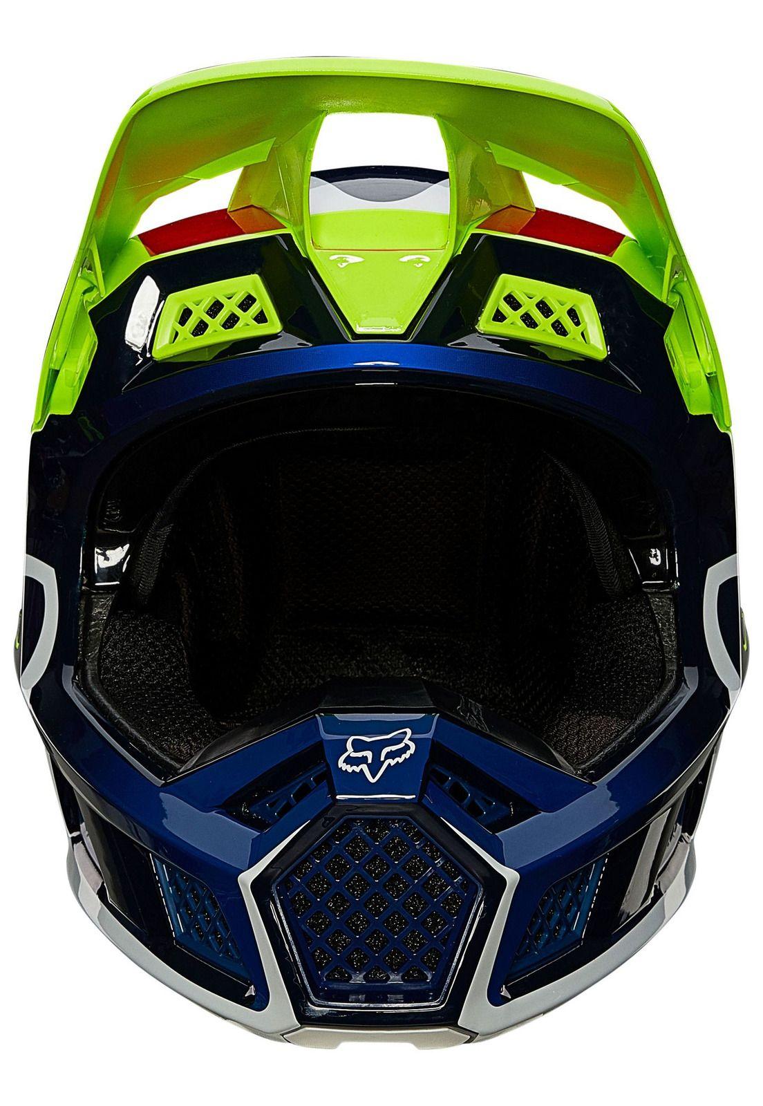 Casco Moto V3 Rs Wired Amarillo Fluor Fox-4