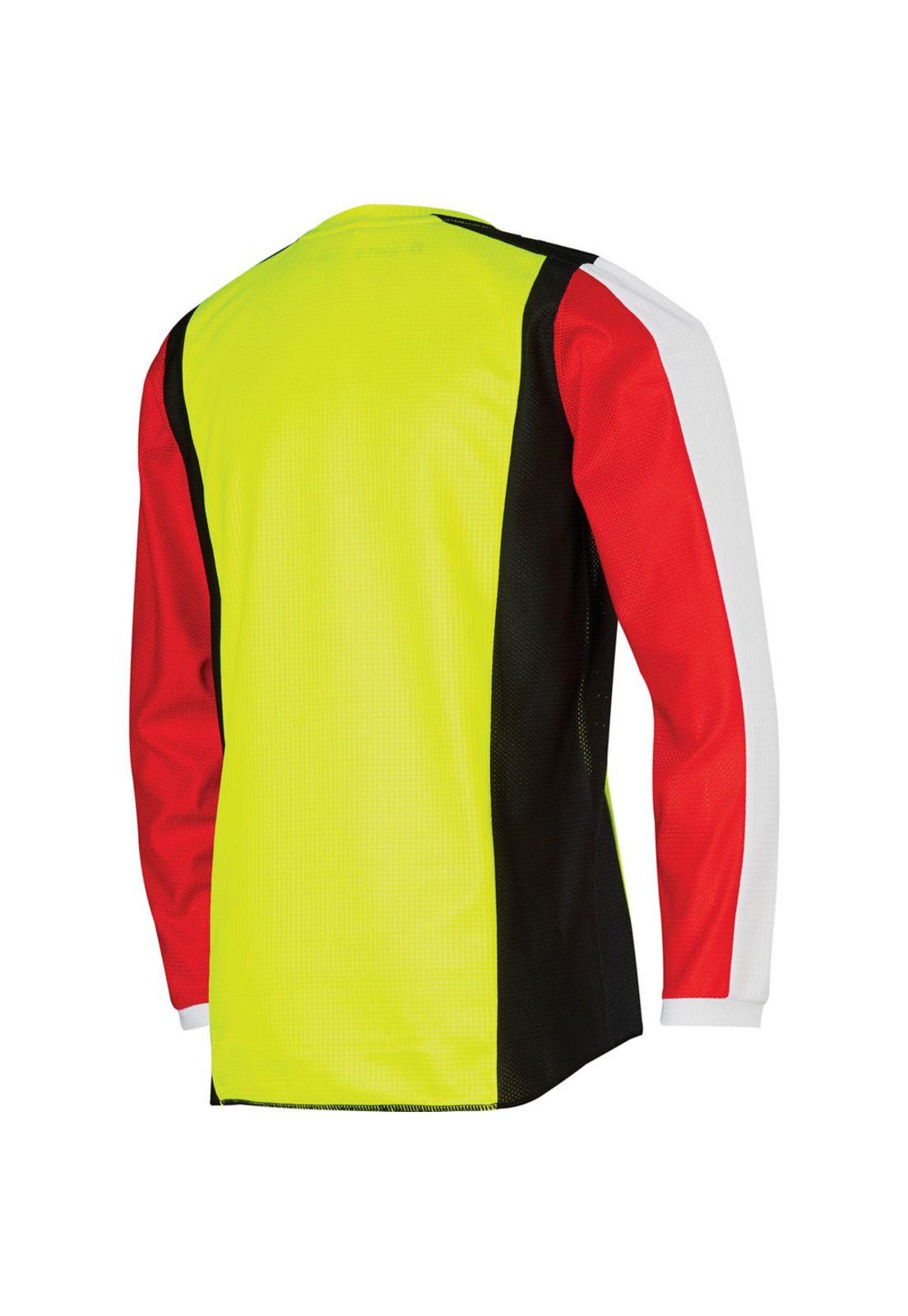 Polera Moto Niño White Race 2 Amarillo Fluor Shift-1