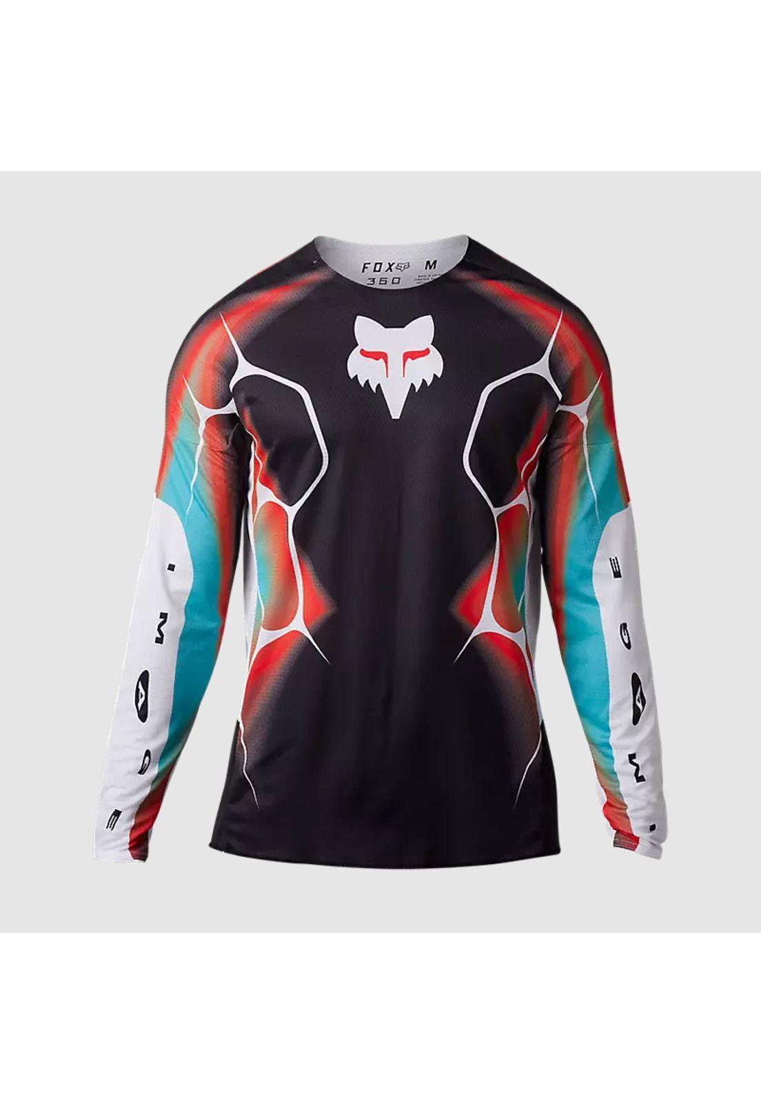 Polera Moto 360 Syz Negro/Blanco/Rojo Fox-0