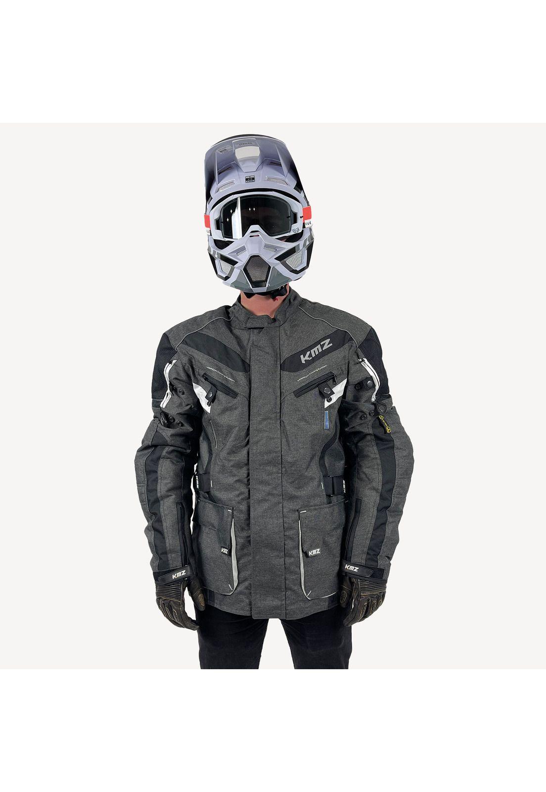 Chaqueta Moto Calle Luxor Gris/Blanco KMZ-0