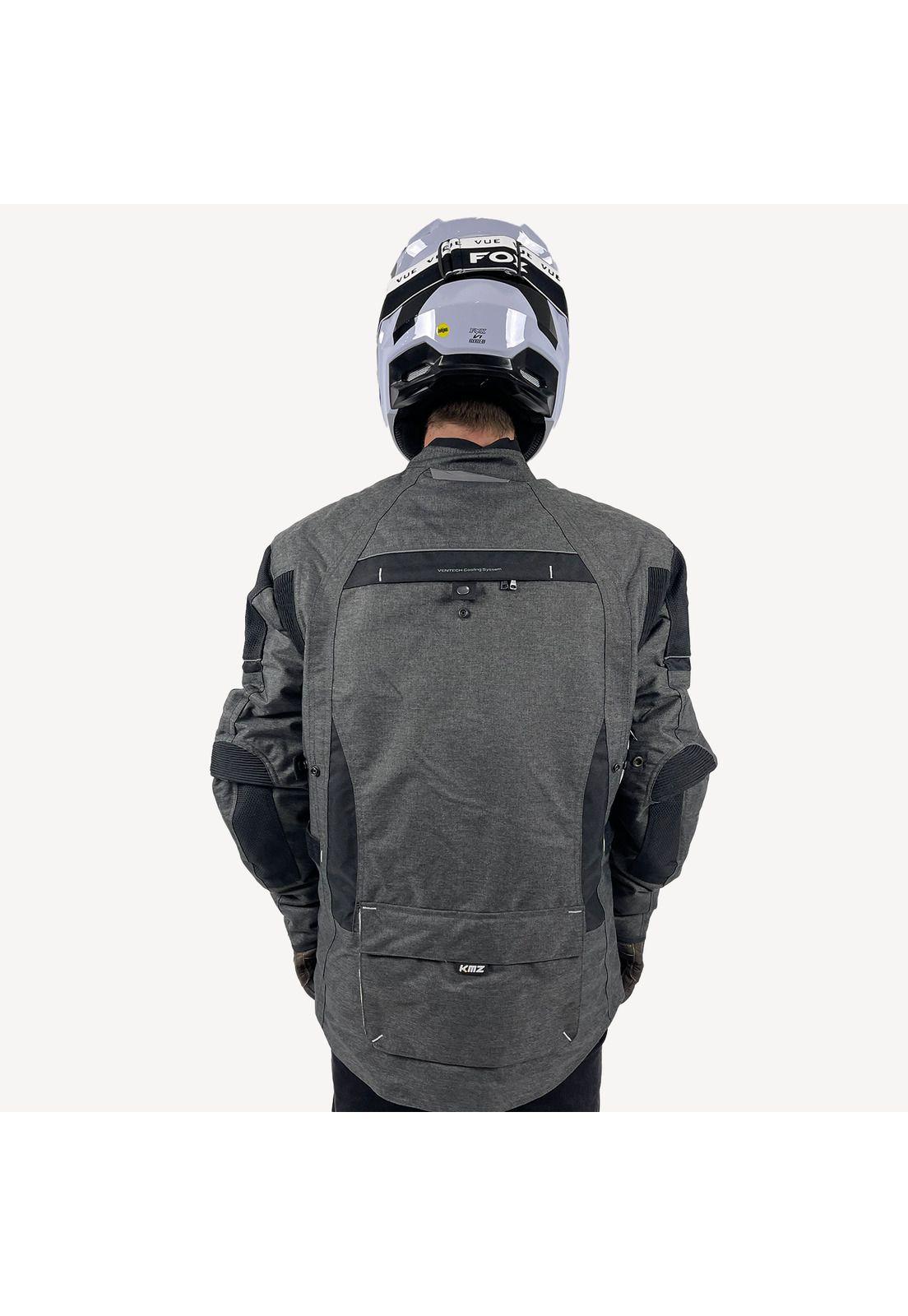 Chaqueta Moto Calle Luxor Gris/Blanco KMZ-3