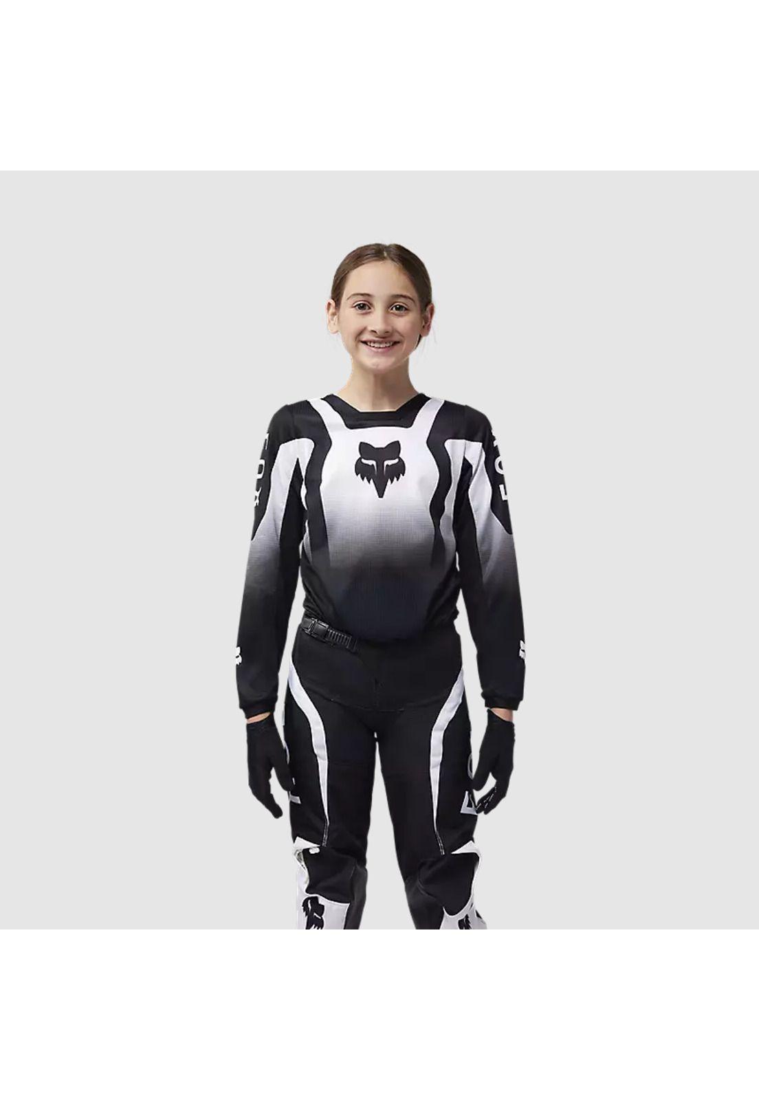 Polera Moto Niño 180 Lean Negro Fox-2