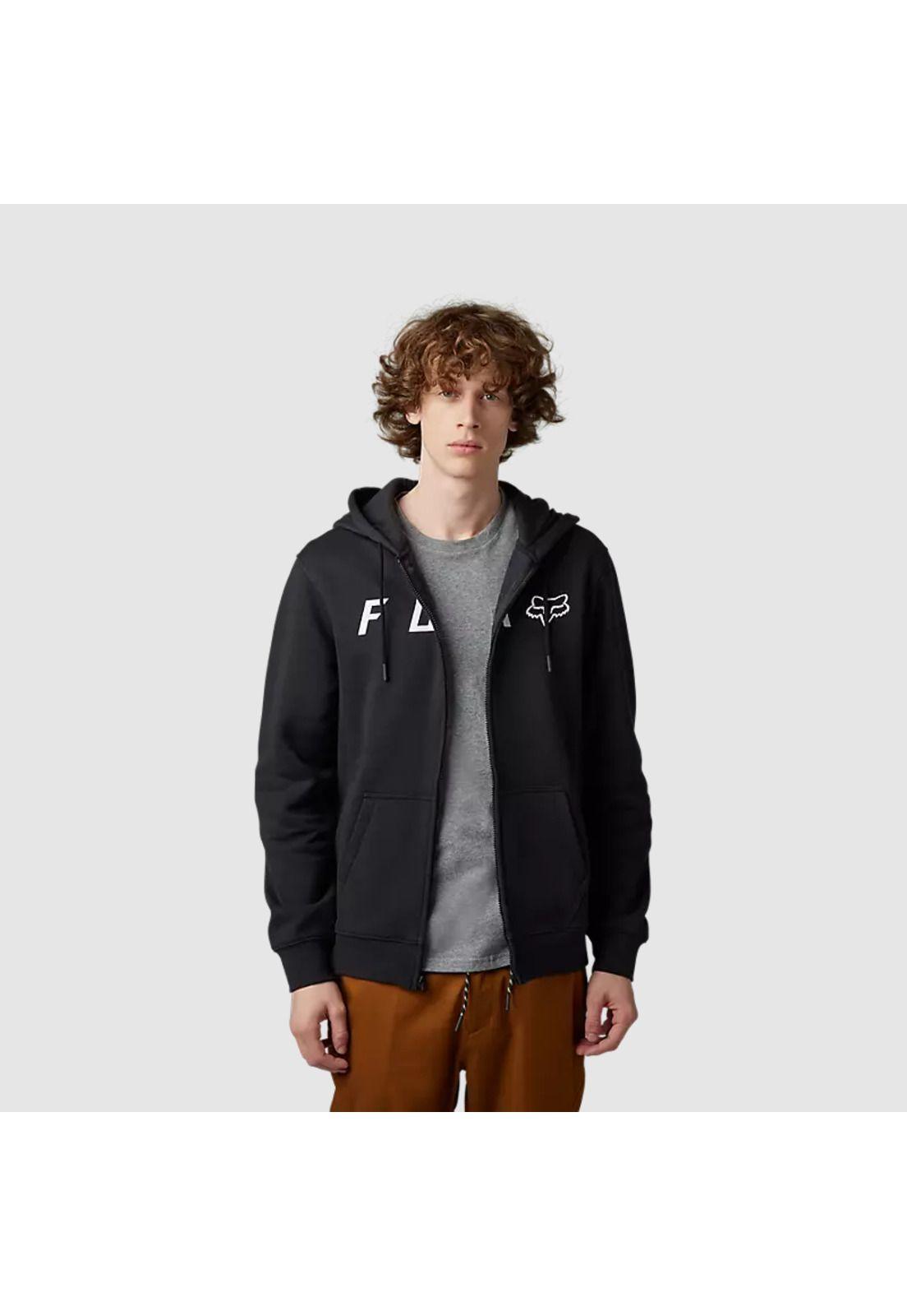Poleron Lifestyle Absolute Zip Negro Fox-2