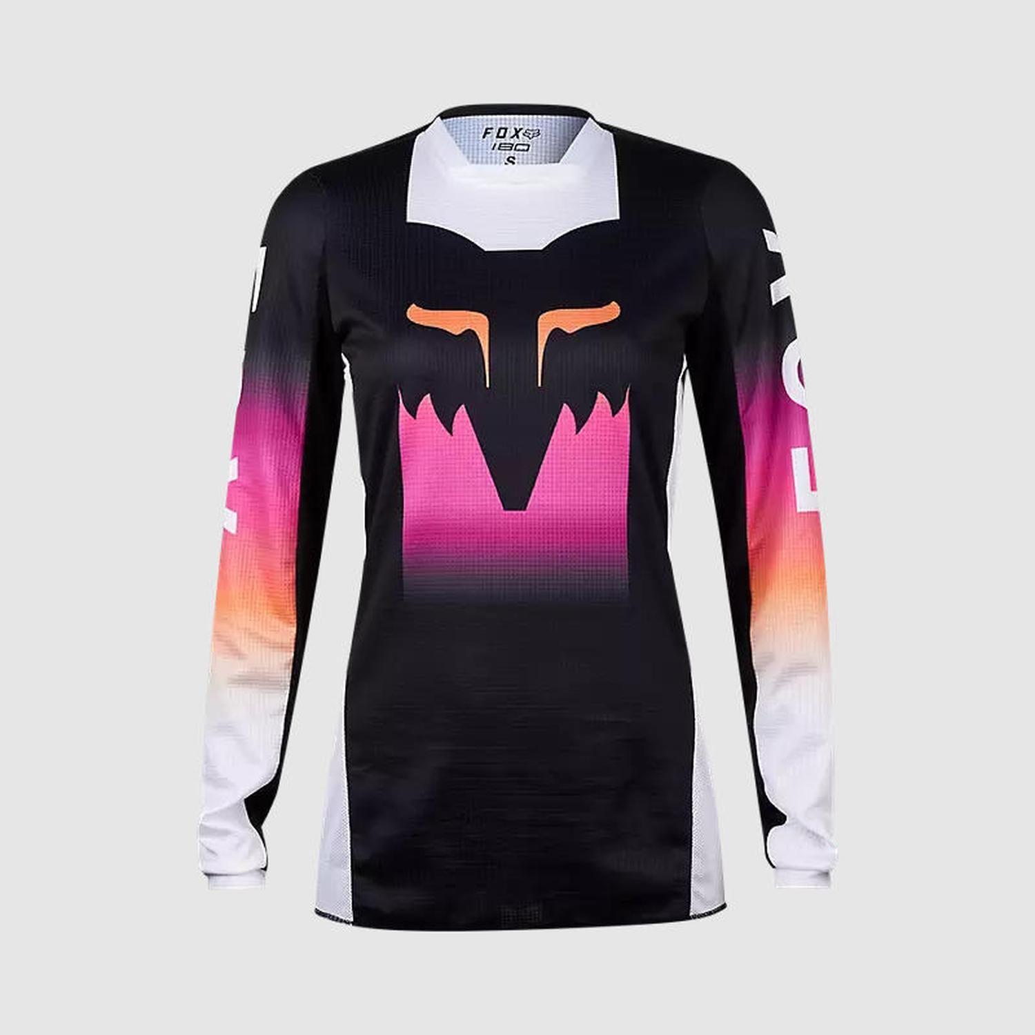 Polera Moto Mujer 180 Flora Negro/Rosado Fox-0