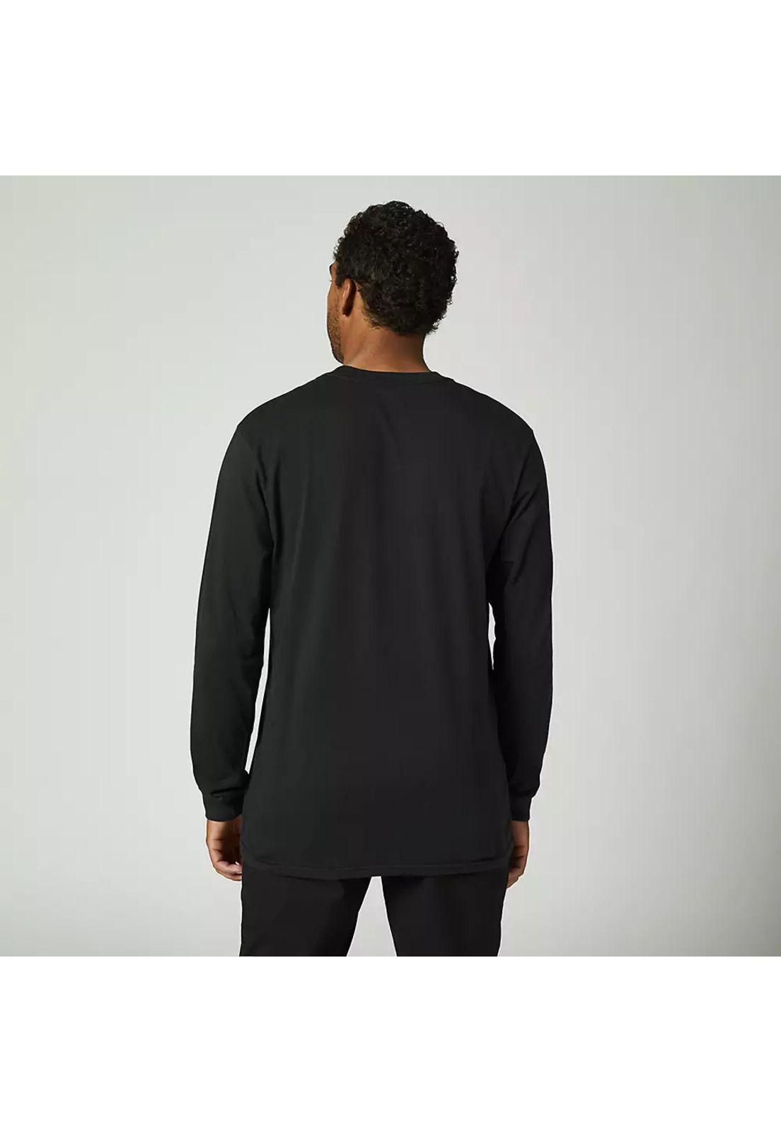 Polera Lifestyle Kawasaki Stripes Premium Manga Larga Negro Fox-1