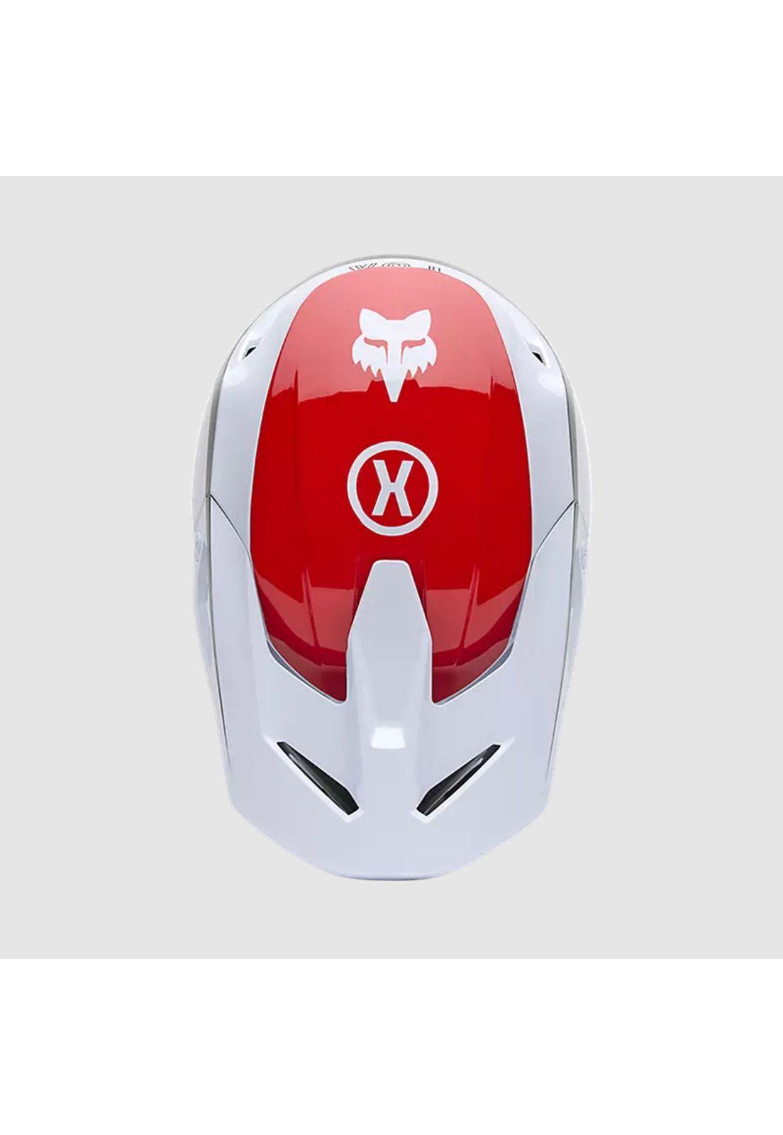 Casco Moto V1 Flow Blanco Fox-3