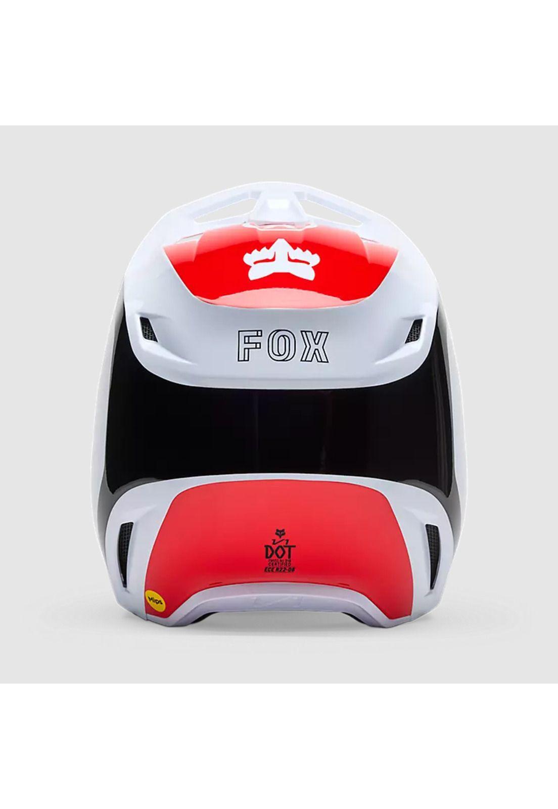 Casco Moto V1 Flow Blanco Fox-4