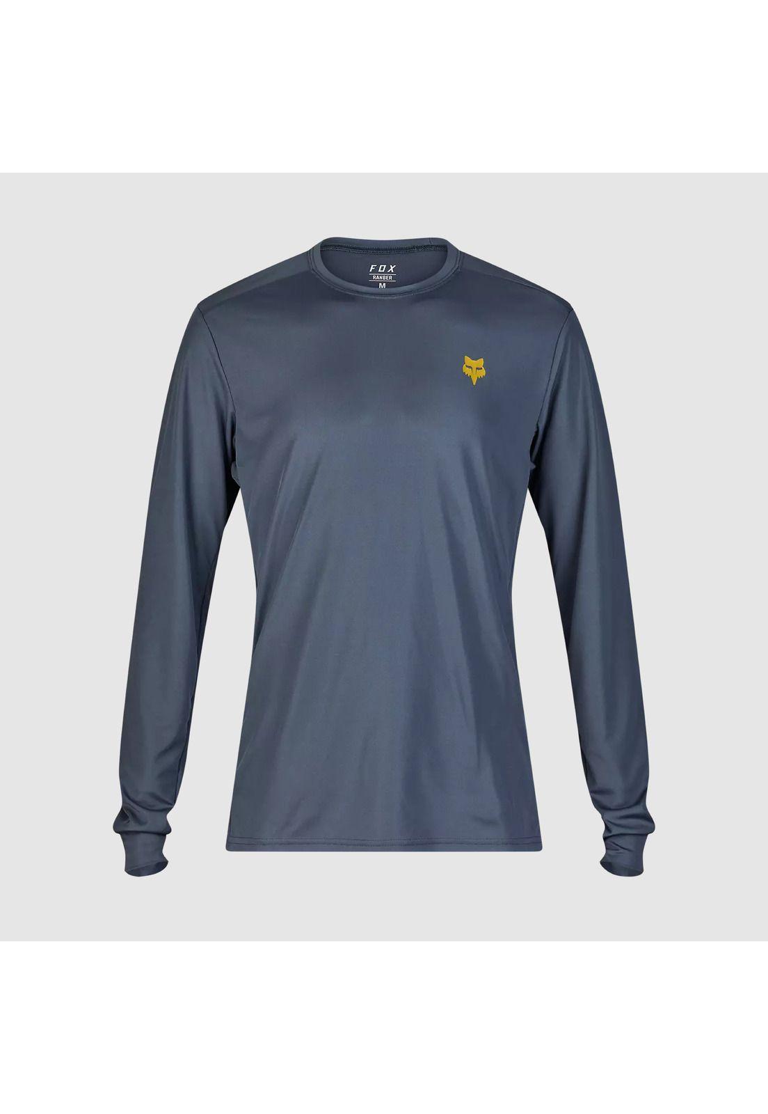 Polera Bicicleta Ranger Wayfaring Manga Larga Grafito Fox-0