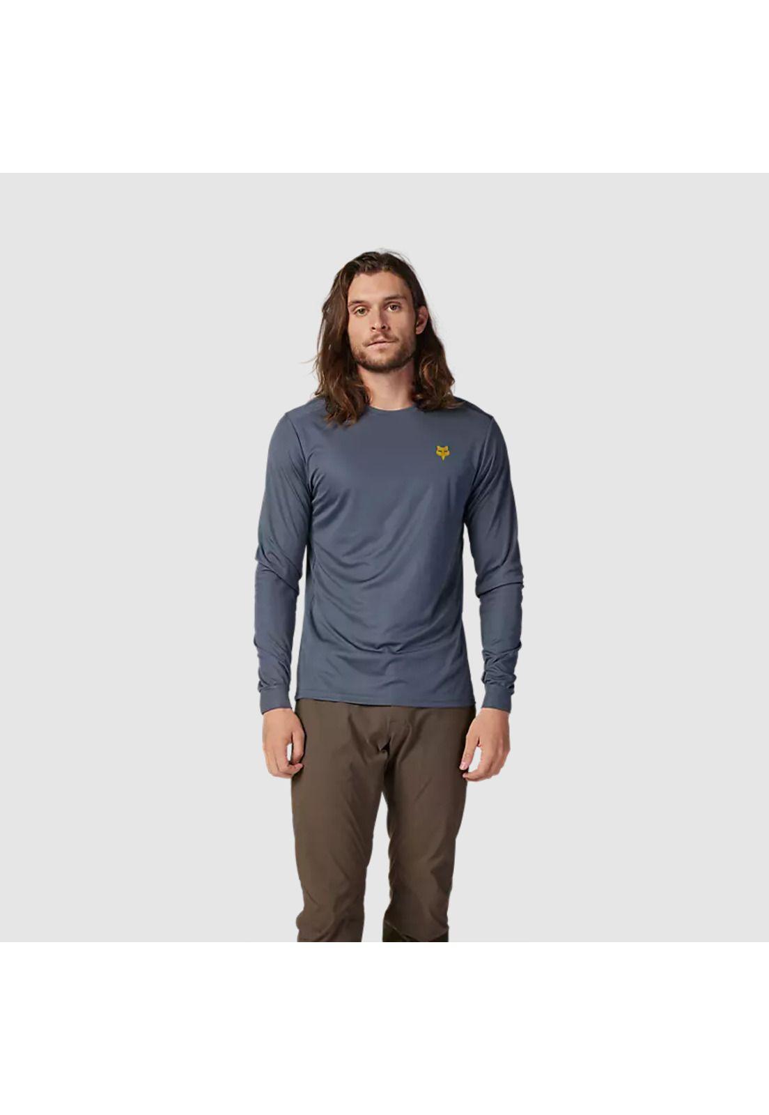 Polera Bicicleta Ranger Wayfaring Manga Larga Grafito Fox-2