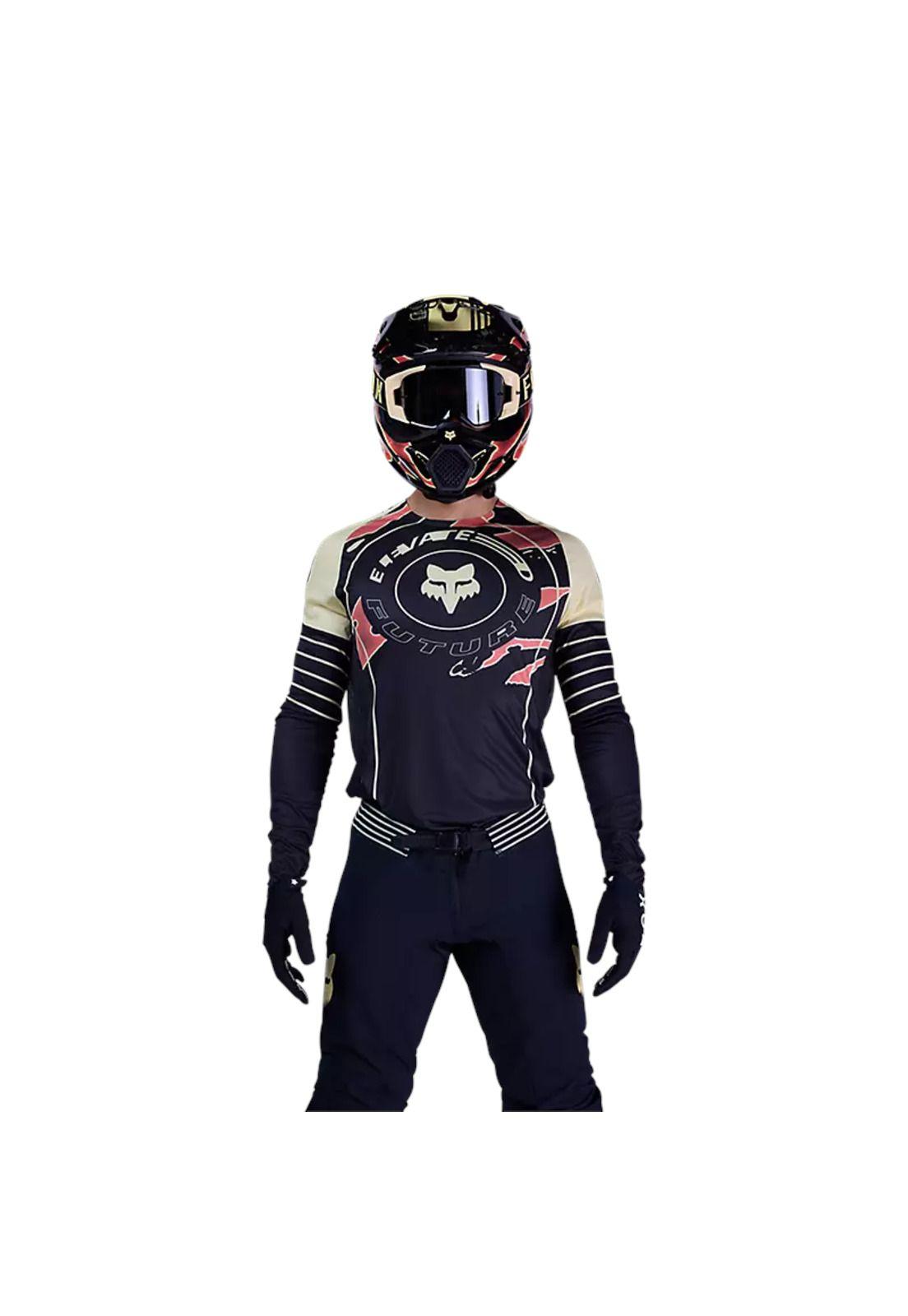 Polera Moto Flexair Inning Negro Fox-2