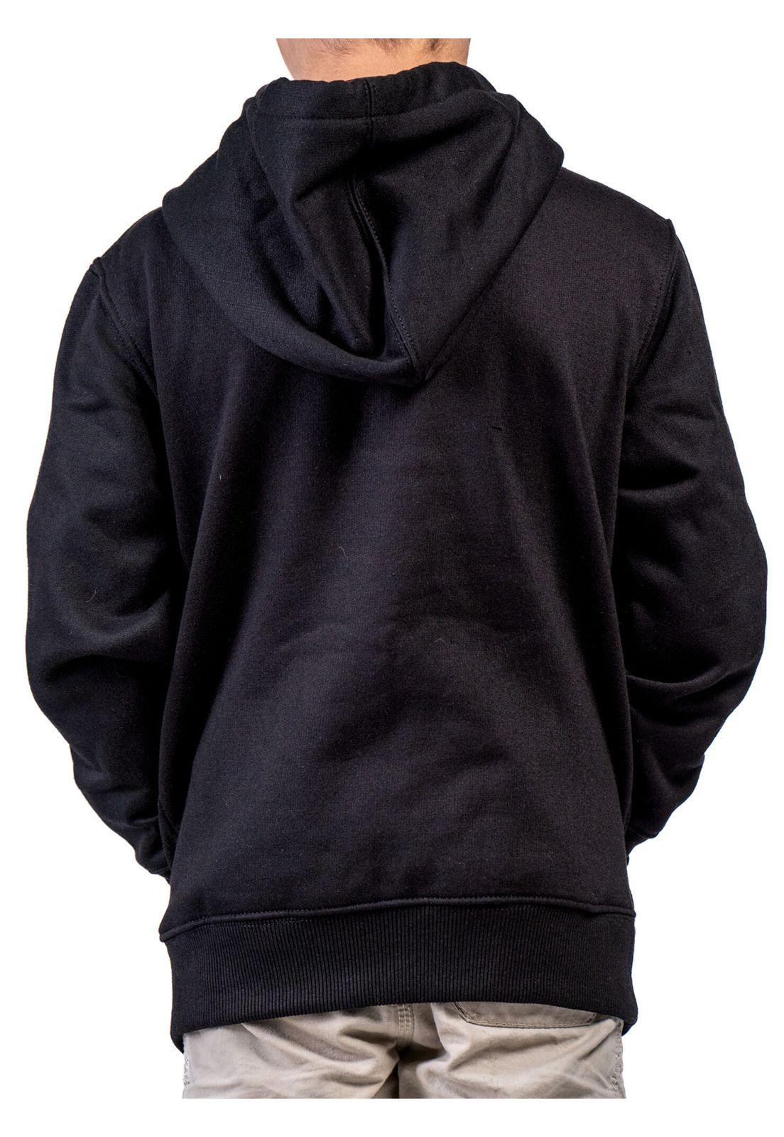 Poleron Lifestyle Niño Destrakt Zip Negro/Verde Fox-2