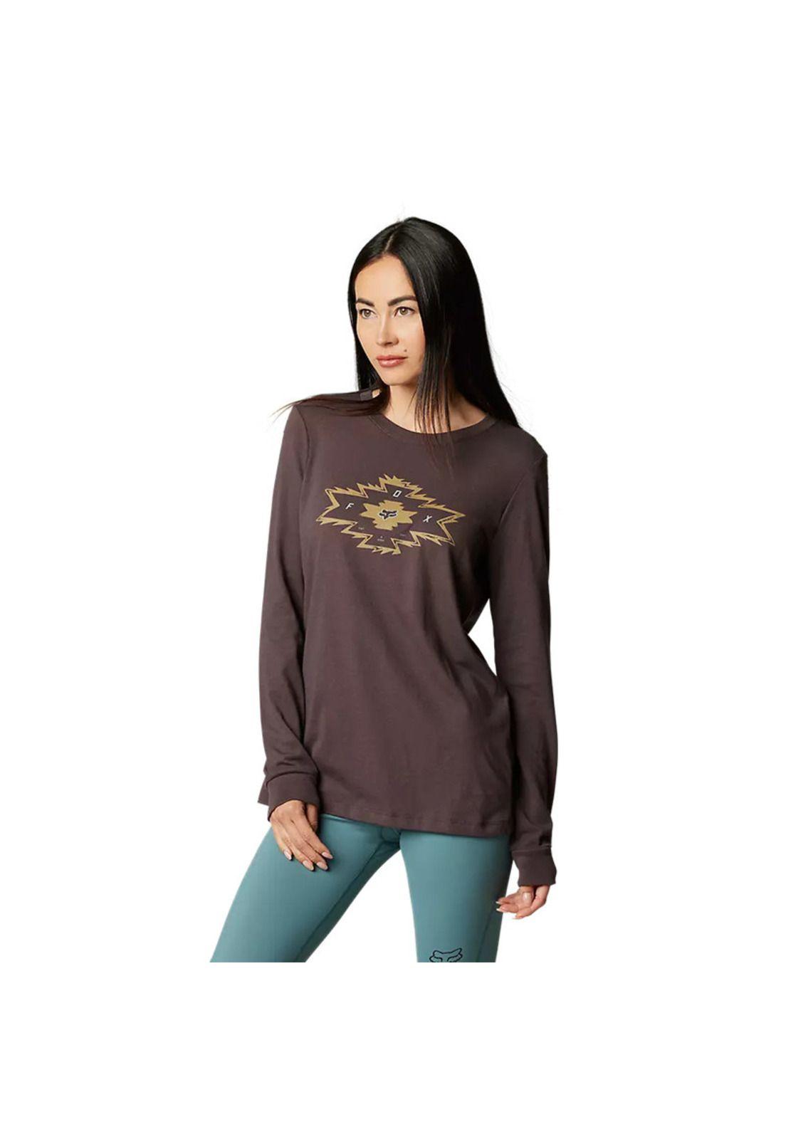Polera Lifestyle Mujer Manga Larga Full Flex Morado Fox-1