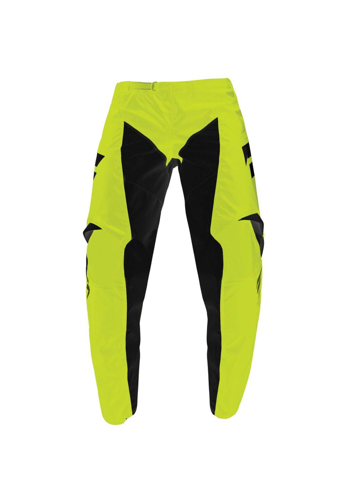 Pantalon Moto Niño White Race Amarillo Fluor Shift-0