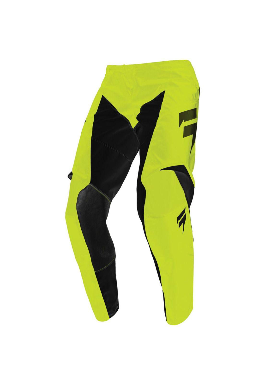 Pantalon Moto Niño White Race Amarillo Fluor Shift-2