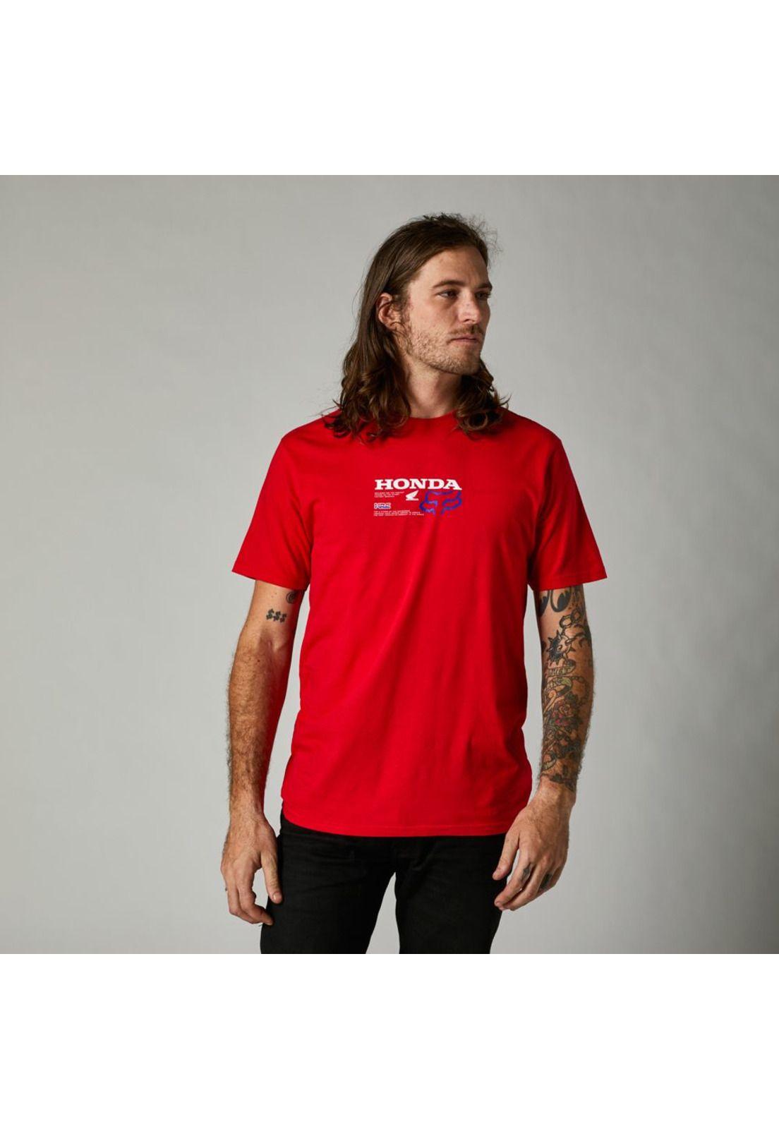 Polera Lifestyle Premium Honda Rojo Fox-0