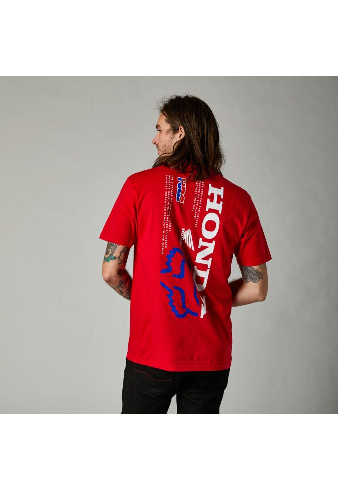 Polera Lifestyle Premium Honda Rojo Fox-1