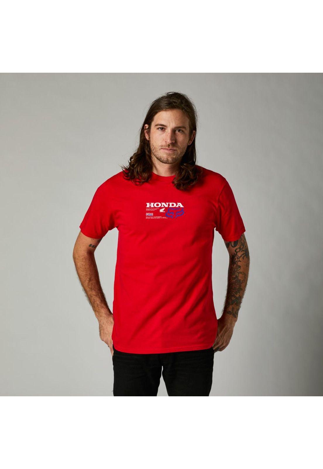 Polera Lifestyle Premium Honda Rojo Fox-2