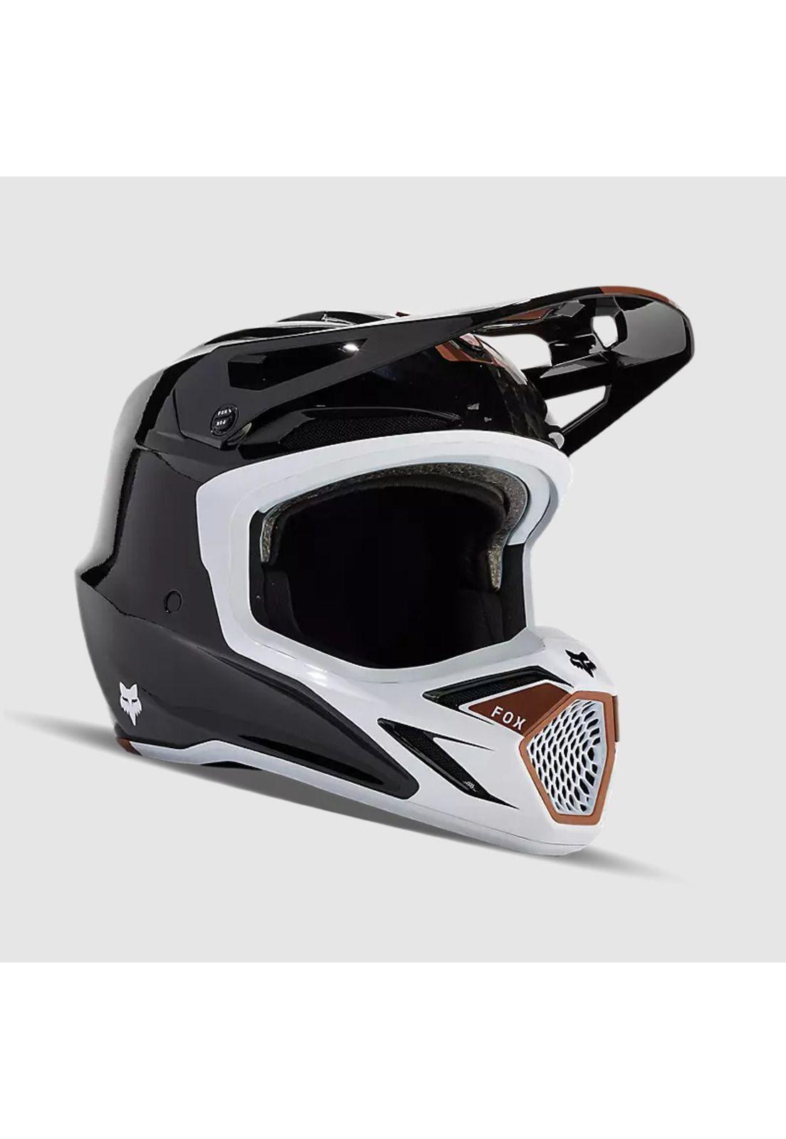 Casco Moto V3 RS Optical Negro/Cafe Fox-0