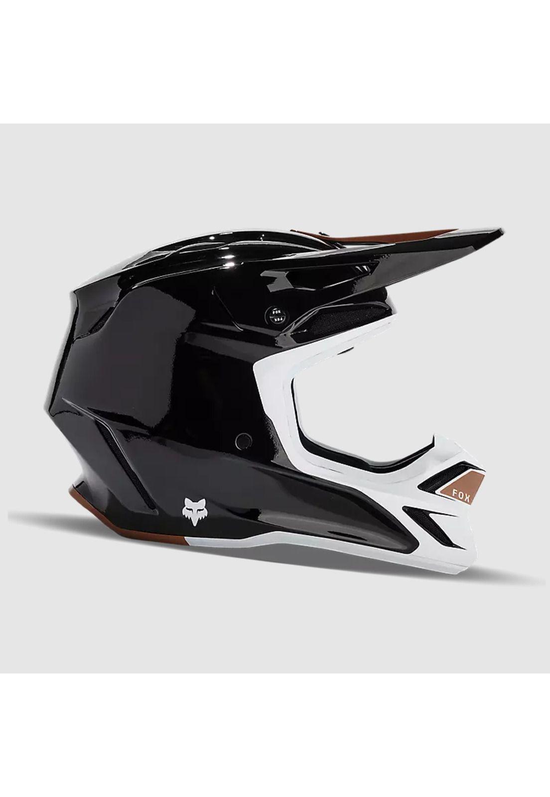 Casco Moto V3 RS Optical Negro/Cafe Fox-1