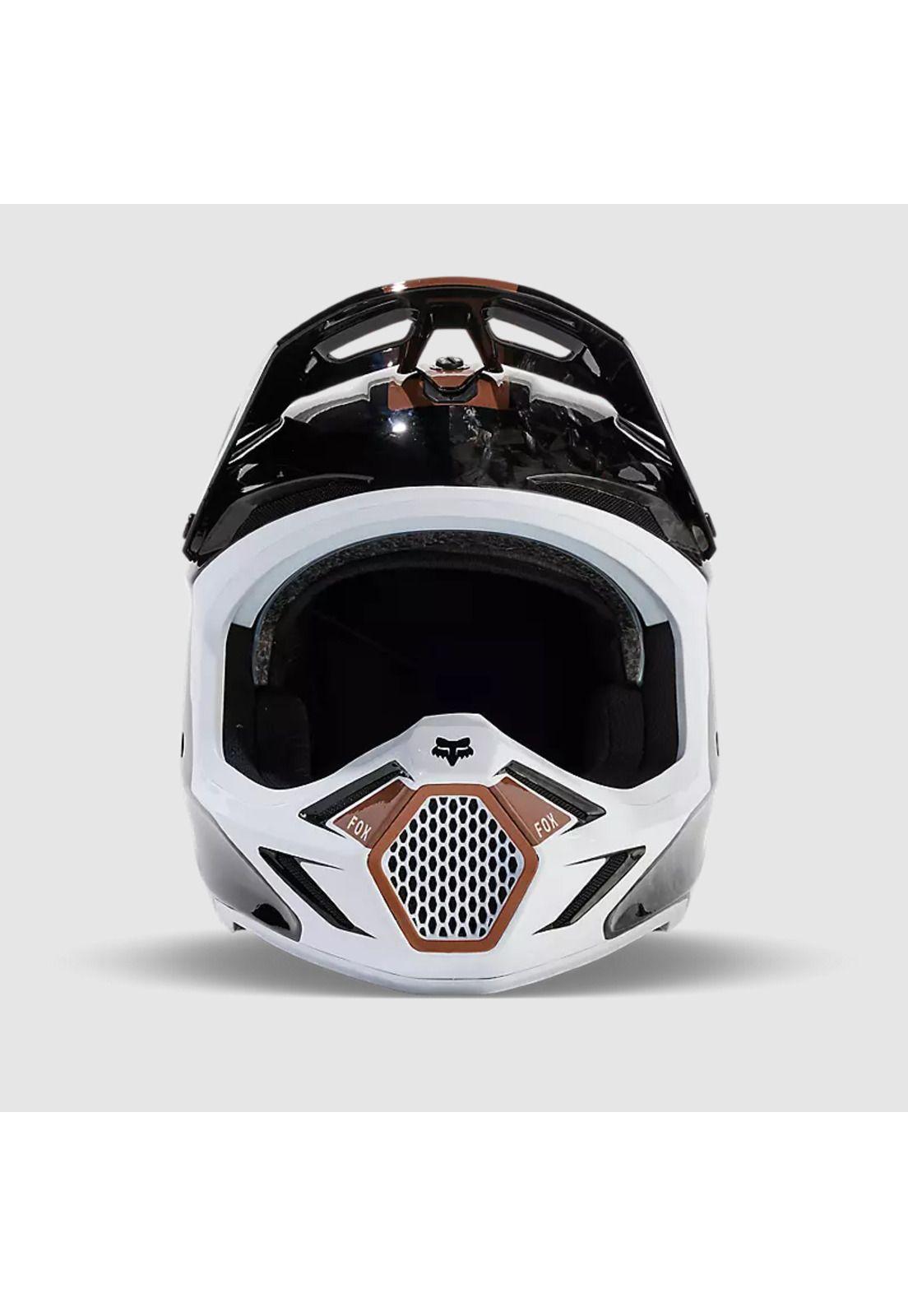 Casco Moto V3 RS Optical Negro/Cafe Fox-2
