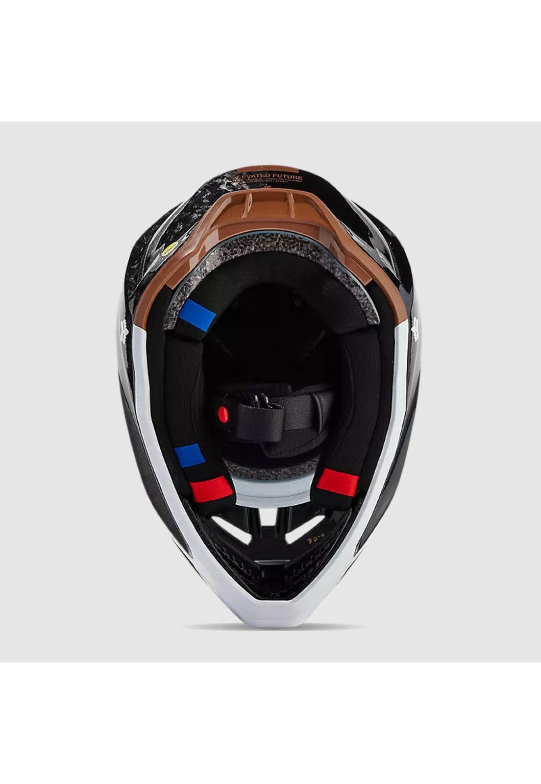 Casco Moto V3 RS Optical Negro/Cafe Fox-5