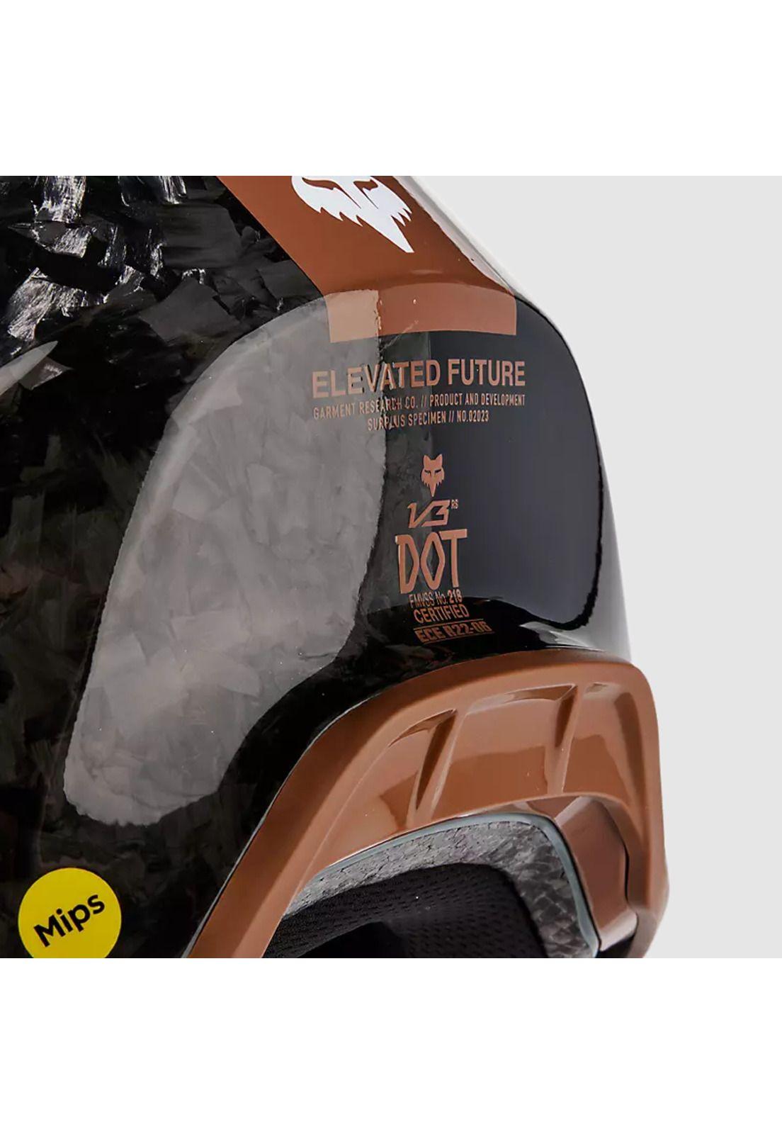 Casco Moto V3 RS Optical Negro/Cafe Fox-8