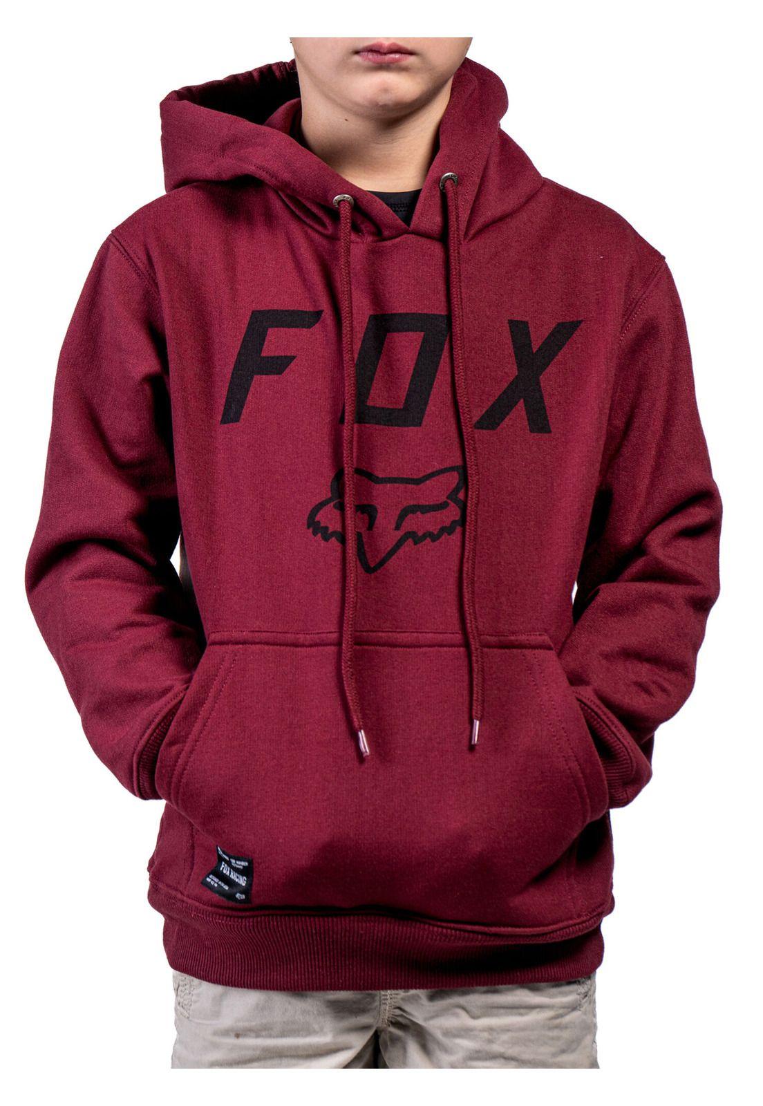 Poleron Lifestyle Niño Legacy Moth Pullover Rojo Fox-0