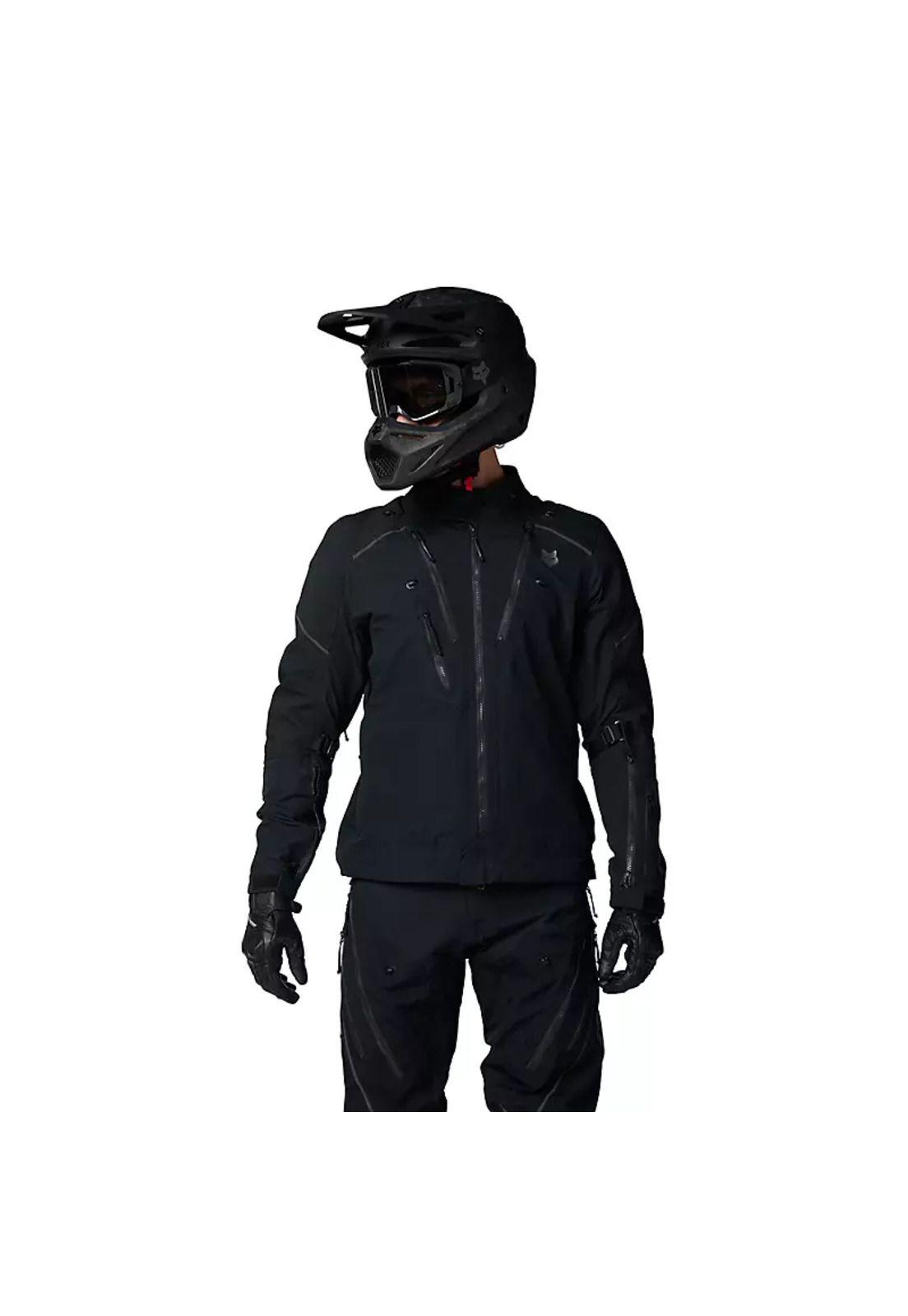 Chaqueta Moto Defend GORE-TEX ADV Impermeable Negro Fox-3