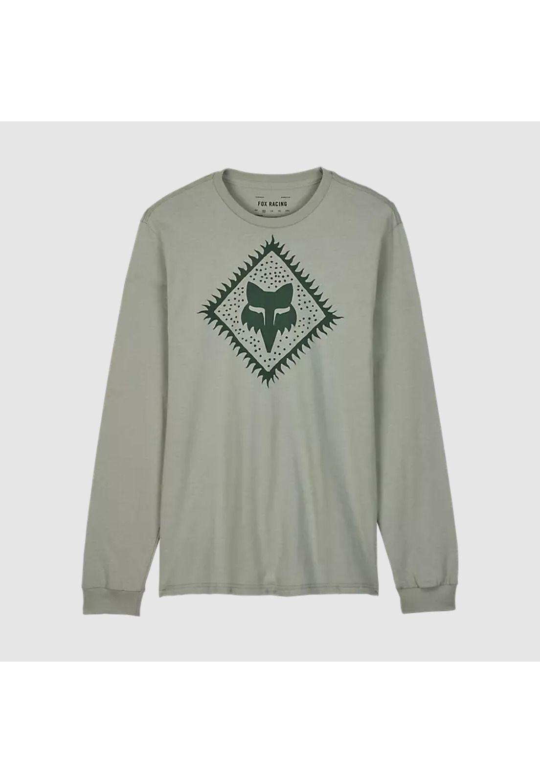 Polera Lifestyle Leo Premium Manga Larga Gris Fox-0