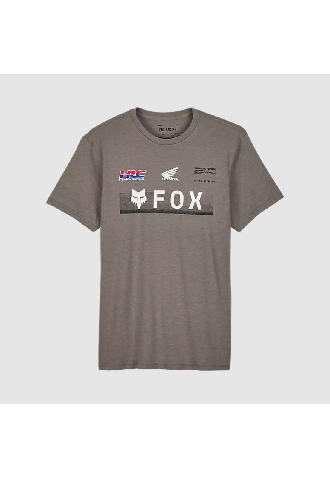 Polera Lifestyle Fox x Honda Gris Fox-0
