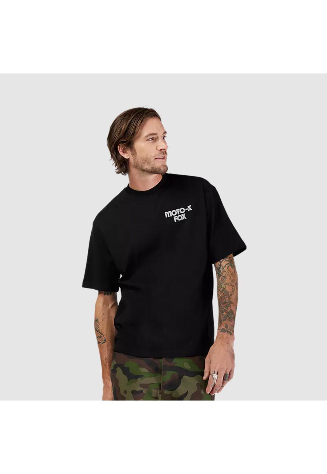 Polera Lifestyle Moto-X Oversized Negro Fox-2