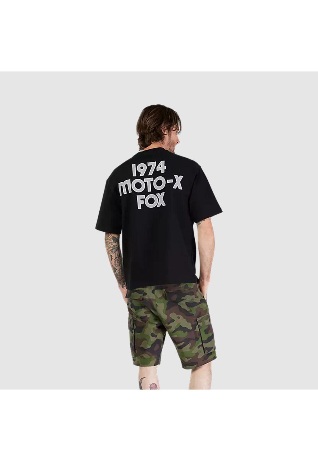 Polera Lifestyle Moto-X Oversized Negro Fox-3
