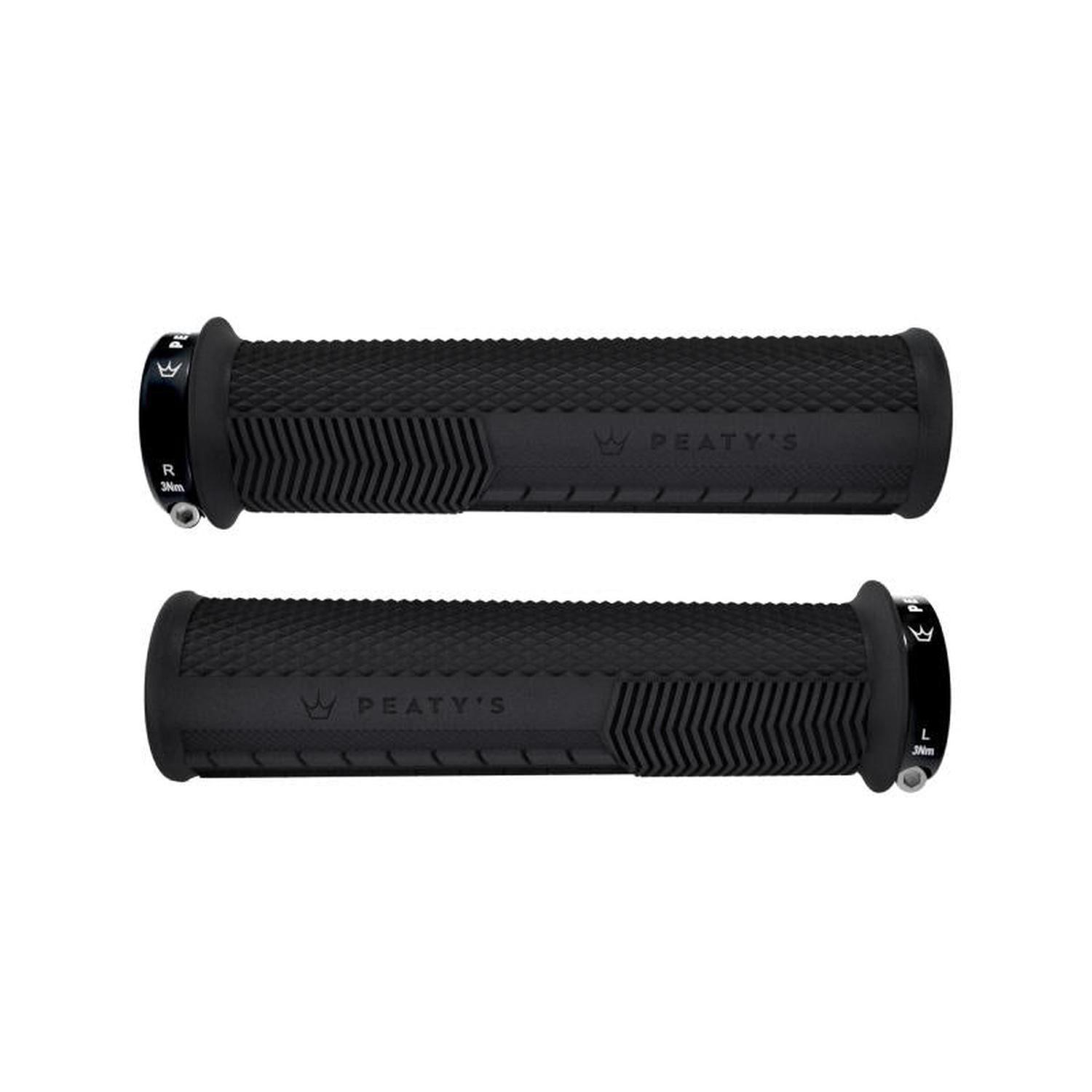 Puños Bicicleta Knurl Delgado Negro Peatys-0