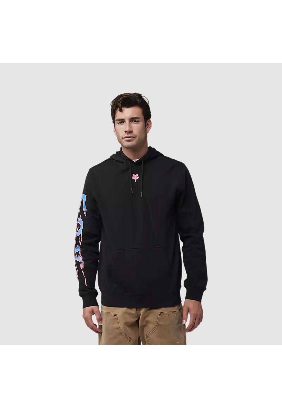 Poleron Lifestyle Canguro Emotion Blast Negro Fox-2