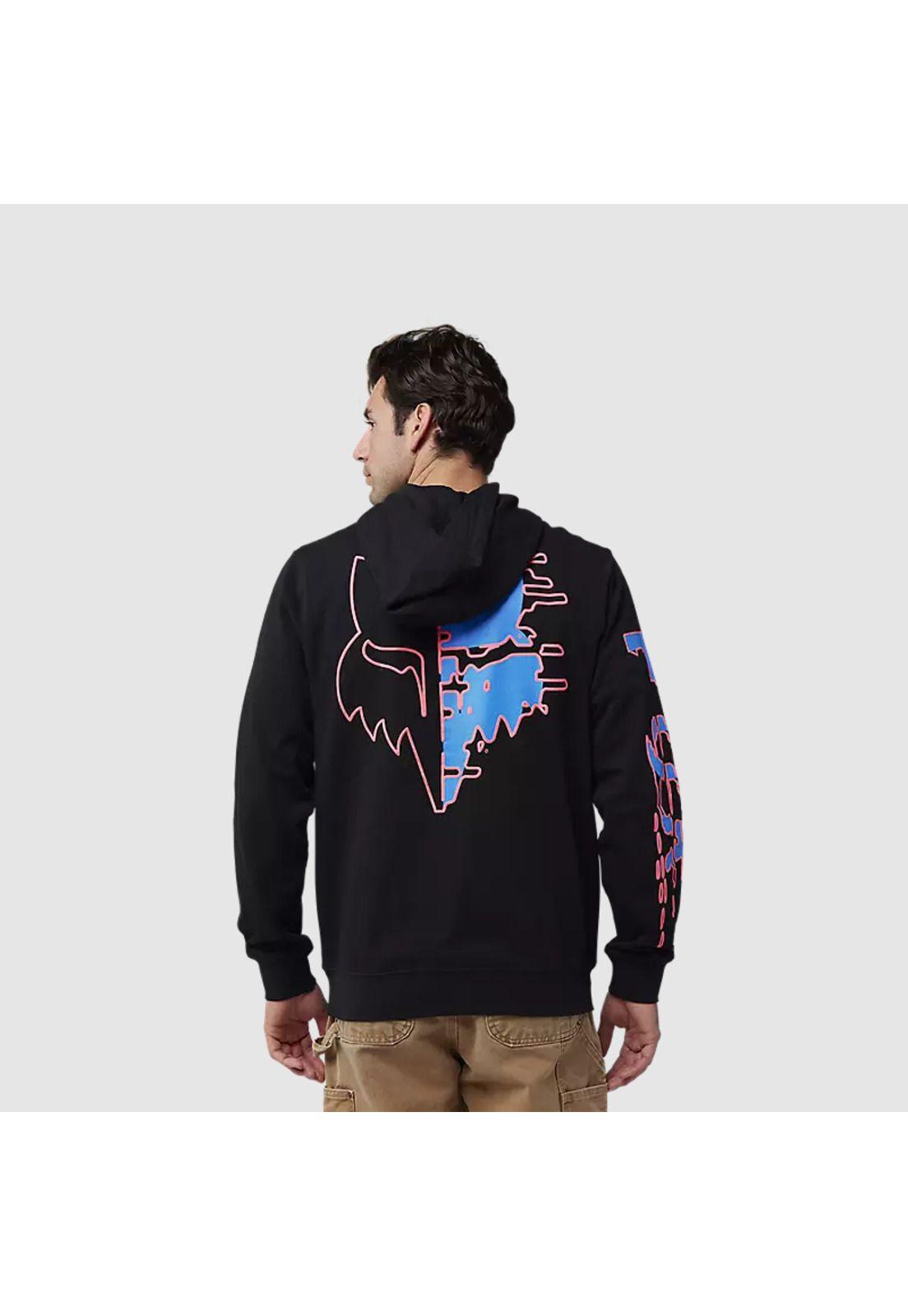 Poleron Lifestyle Canguro Emotion Blast Negro Fox-3