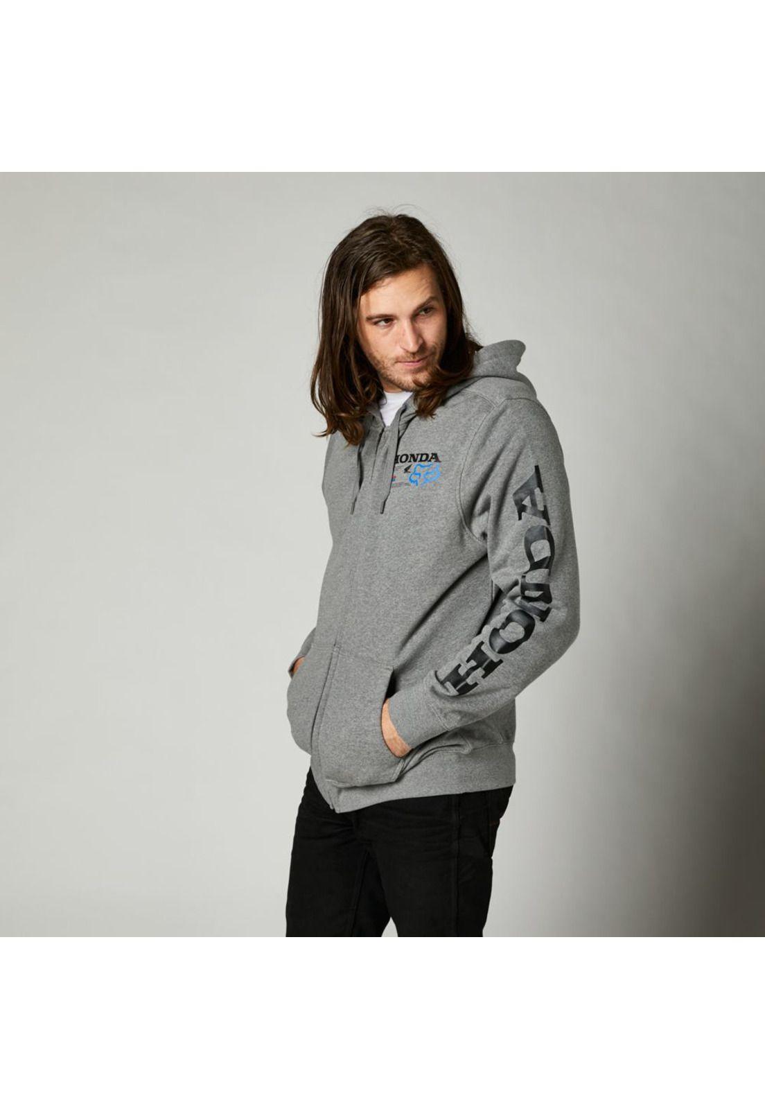 Poleron Lifestyle Honda Gris Fox-2